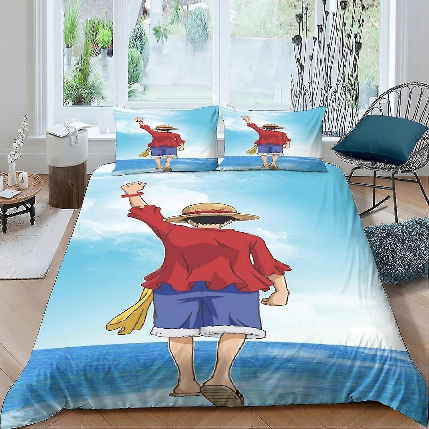 3D Printed Duvet Cover Set, Soft Microfiber Quilt Cover 3 Pcs with Zipper Closure Bedding Set and Pillowcase Double