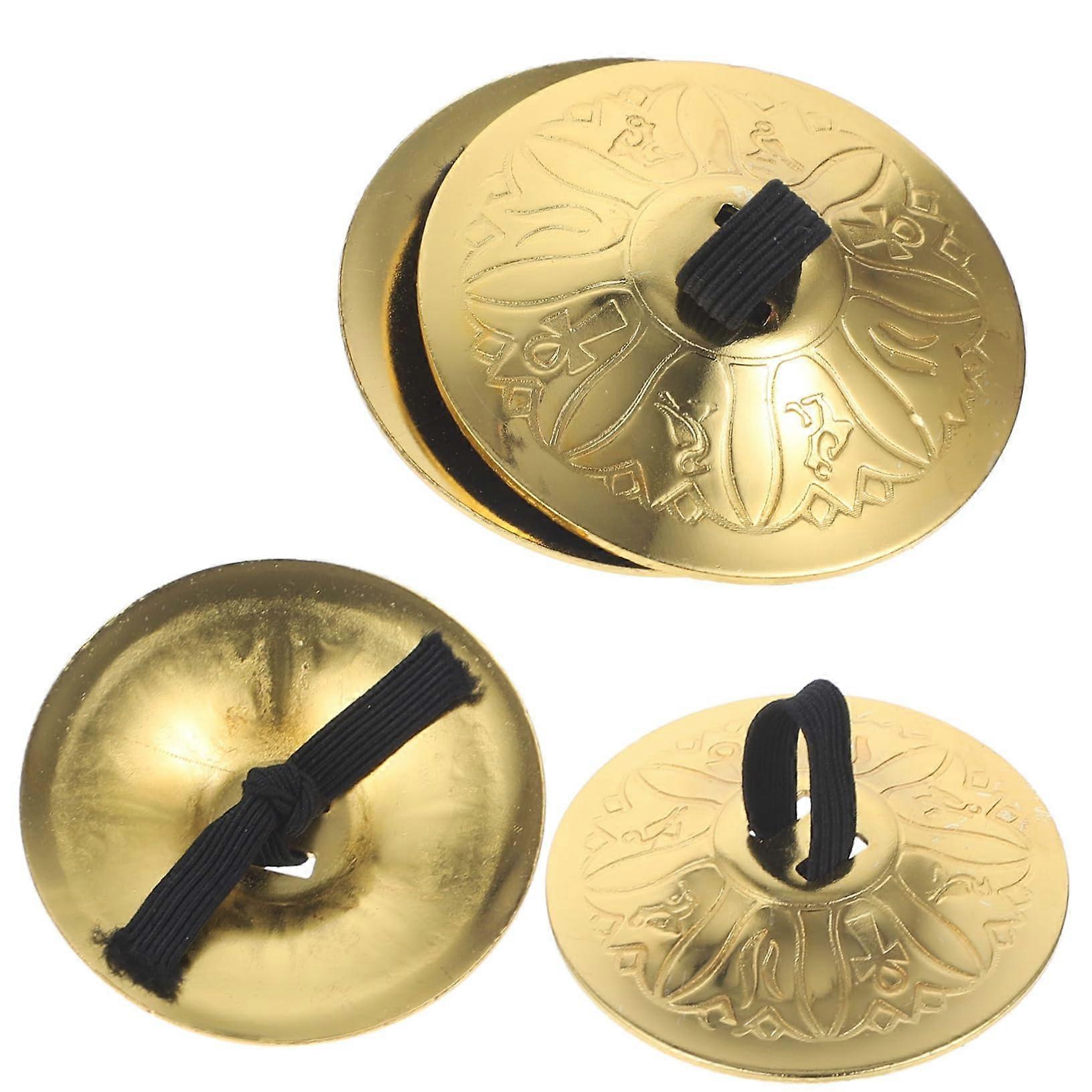 2 pairs of small finger cymbals for belly dance and creative performances, lightweight and handy, one pair per hand.