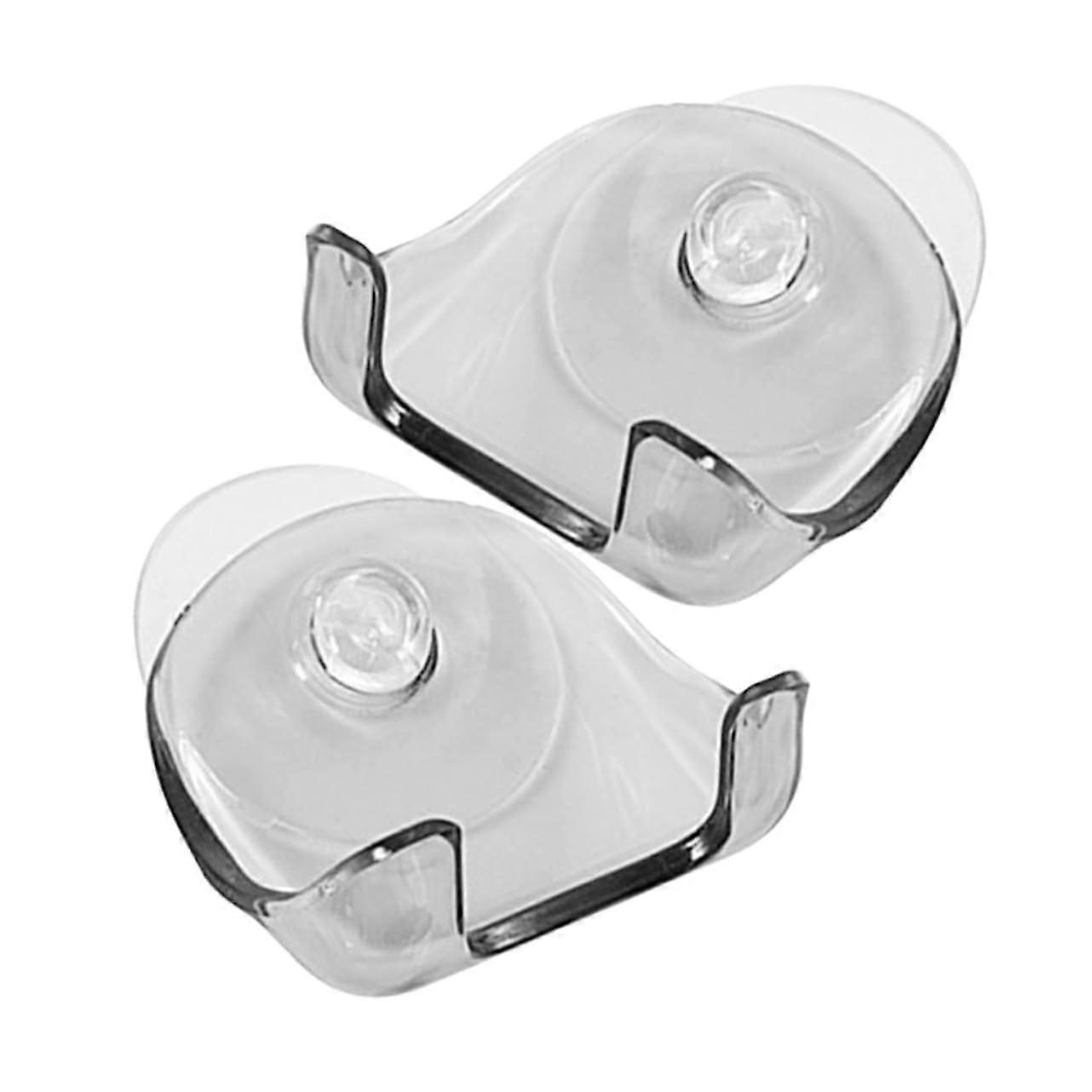 Pack of 2 Shaving Cartridge with Suction Cup Brush for Machine Brushes Hanger