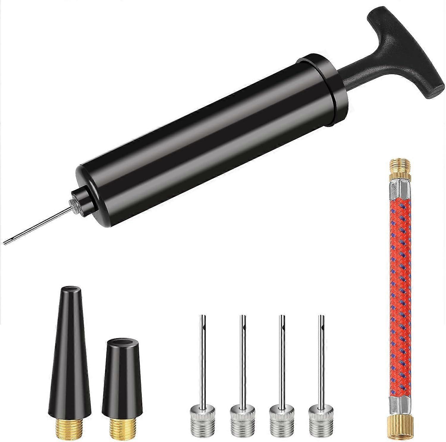 Balloon pump with 4 ball pump needles, 2 nozzles and 1 football hose