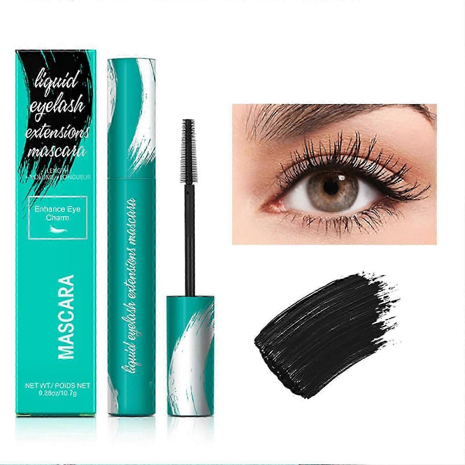 Mascara Fiber Lash Mascara Extension, Waterproof & Smudge-Proof Mascara,Natural No Clumping Smudging Lasting All Day,BLACK