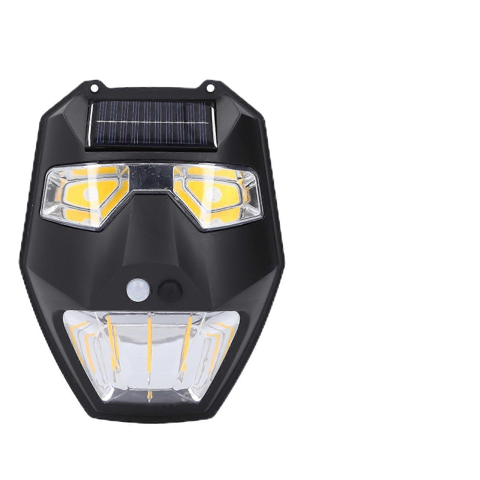 Solar Lights for Outdoor Use, 5 Modes with Motion Sensor, LED Solar Street Light for Security, Red Warm Alarm Flashing Light