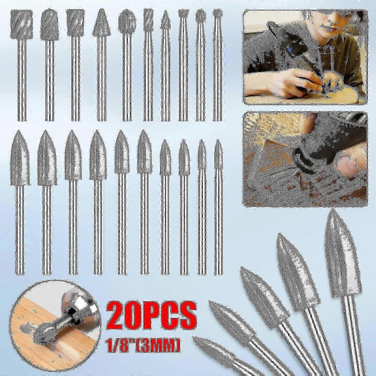 Wood Carving Engraving Drill Bit Set Milling Cutter For Compatible Rotary Tool