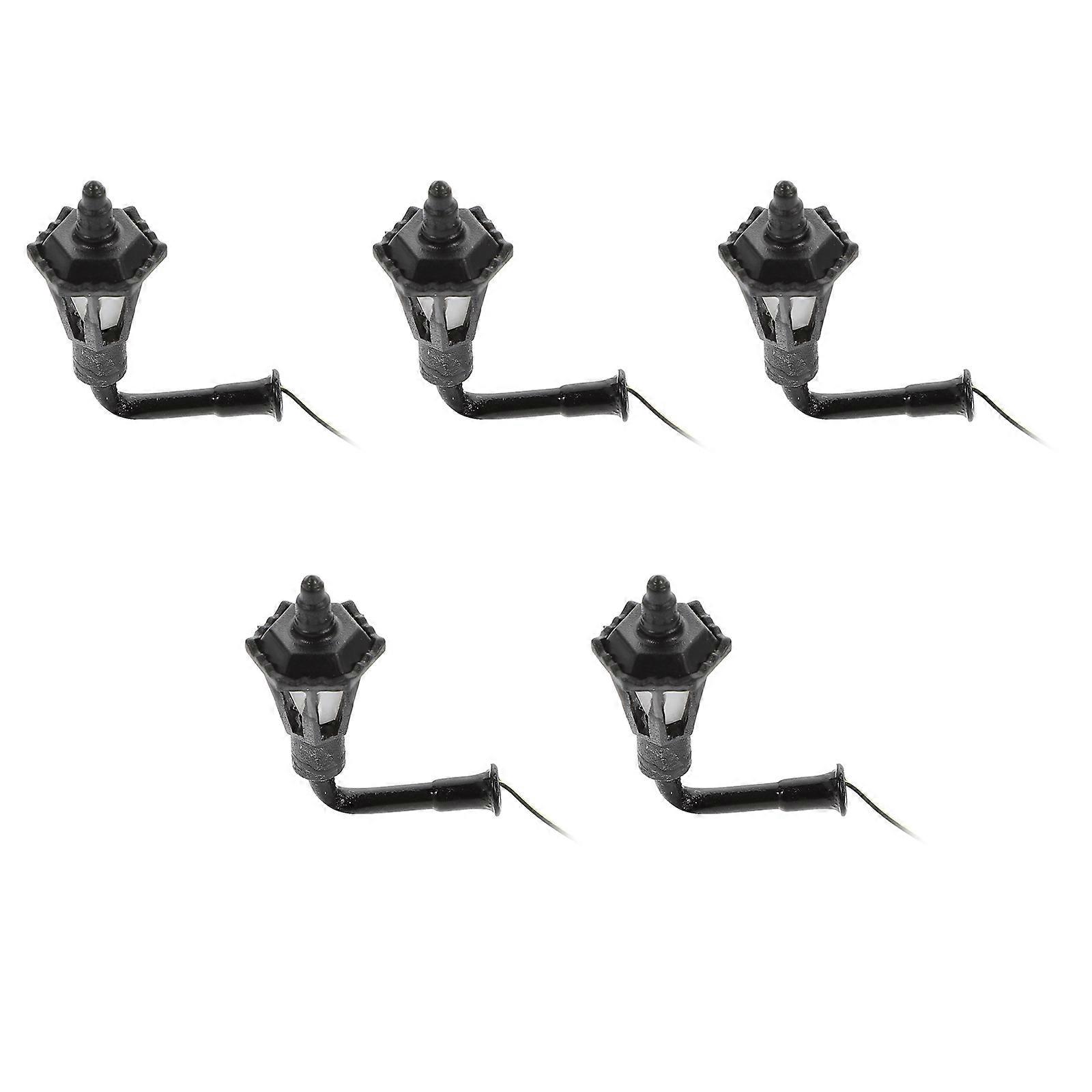 5Pcs Mini Decorative Wall Lamp Model Lights for Sand Table Ornament