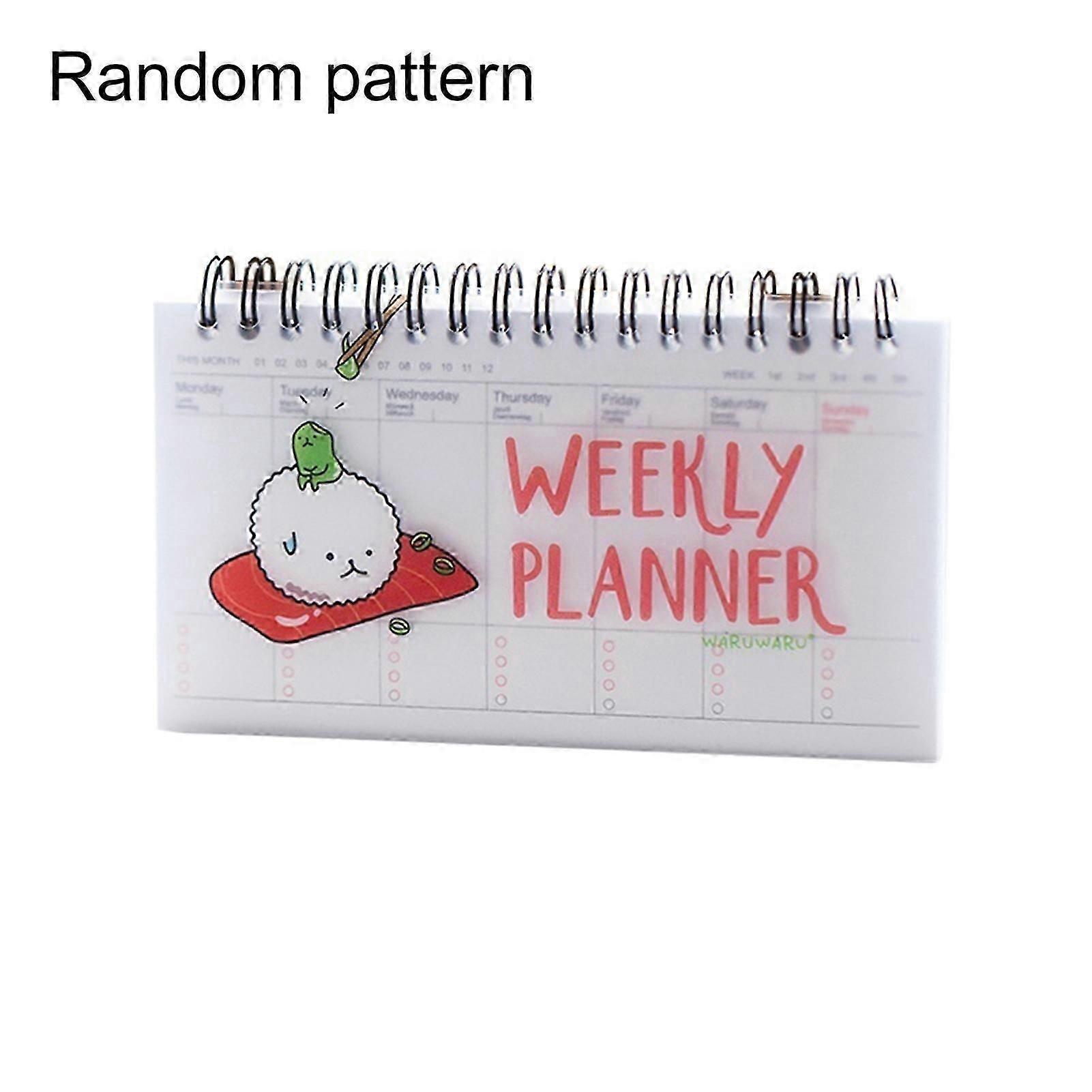 Cute Daily Planner Weekly Day Plan Time Organizer Stuff Notebook Spiral Agenda