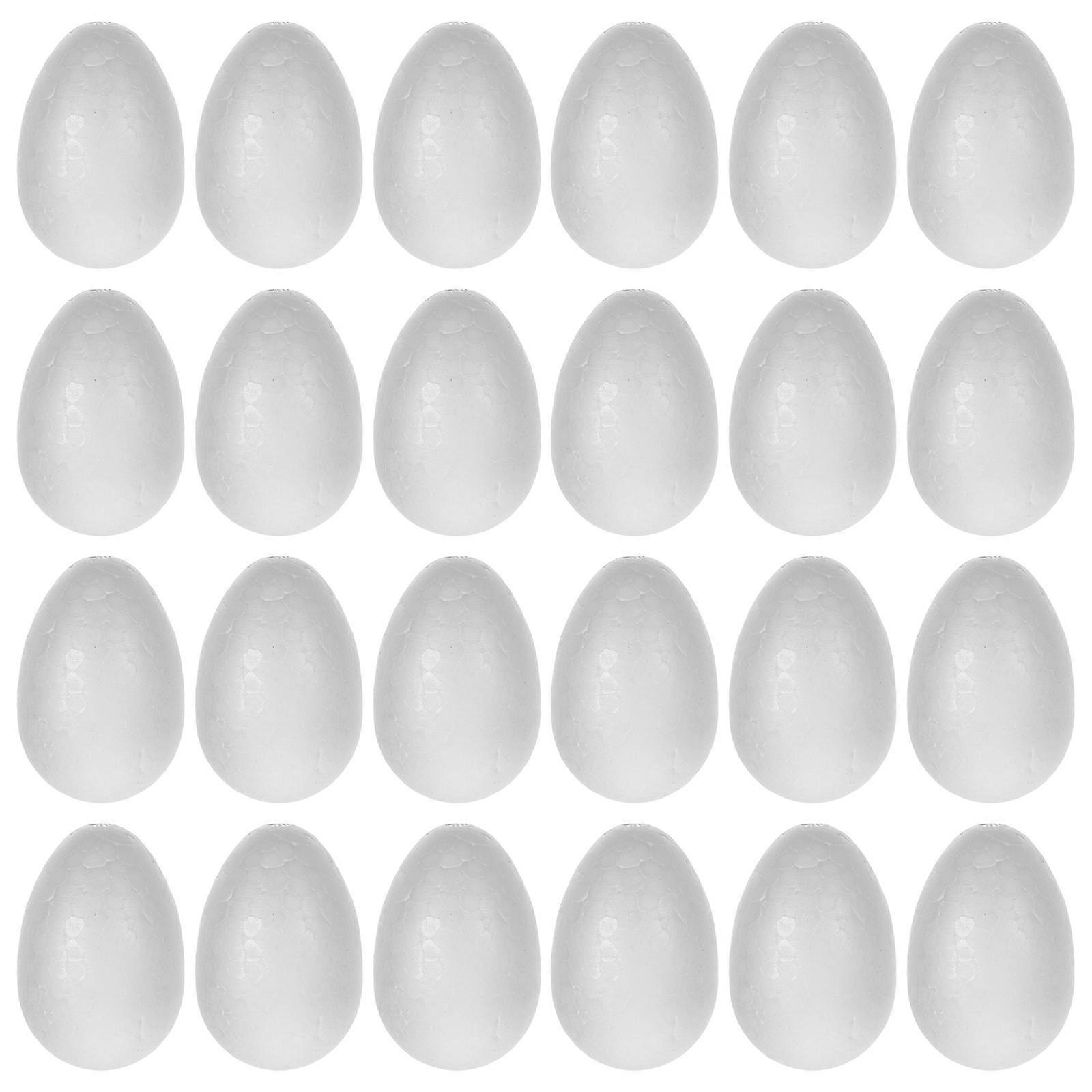 White Foam Eggs For Home Decoration Diy Crafts And Painting 50Pcs