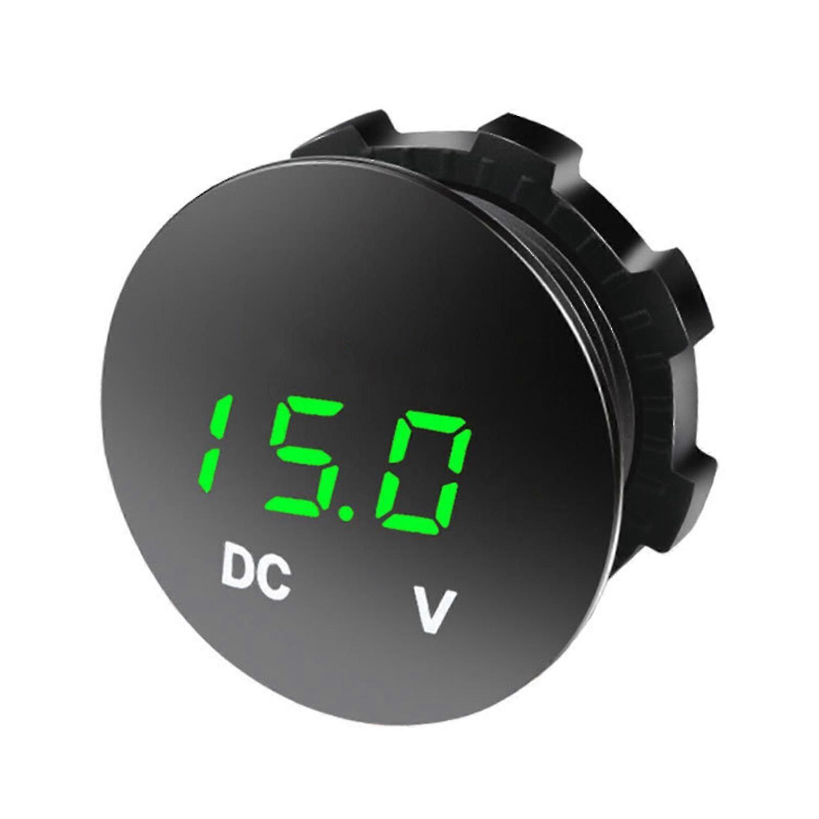 DC 12v-24v أدى الفولتميتر الرقمي للسيارة ، دراجة نارية ، سيارة ، شاحنة ، قارب