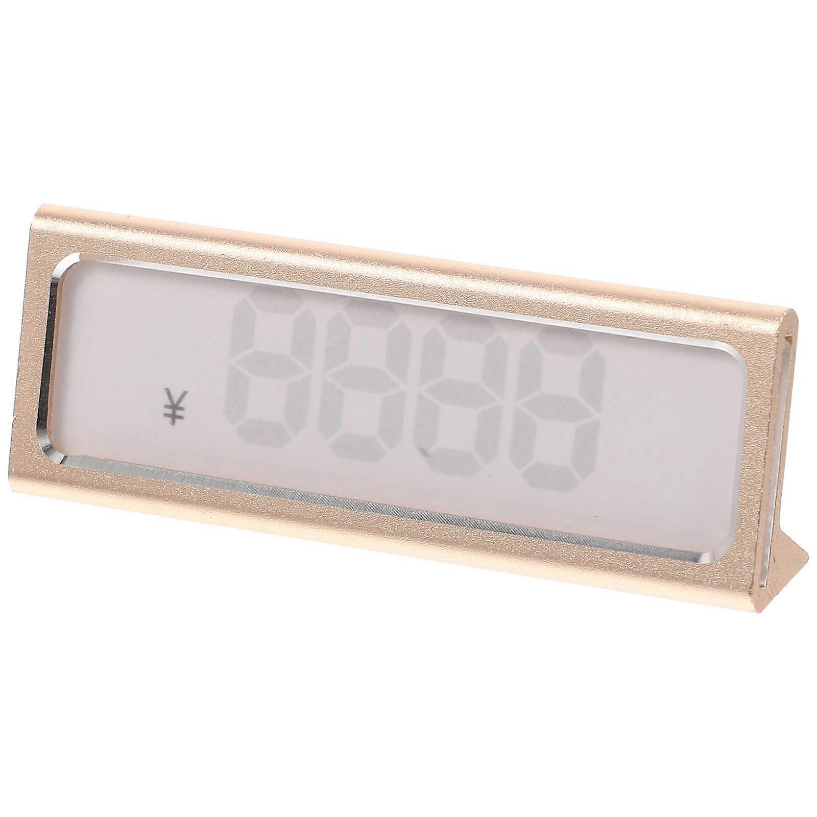 Alloy Display Stand Slanted Sign Holder For Supermarkets Golden 6.00X2.20X1.10CM Easy Price Tag Replacement 1Set