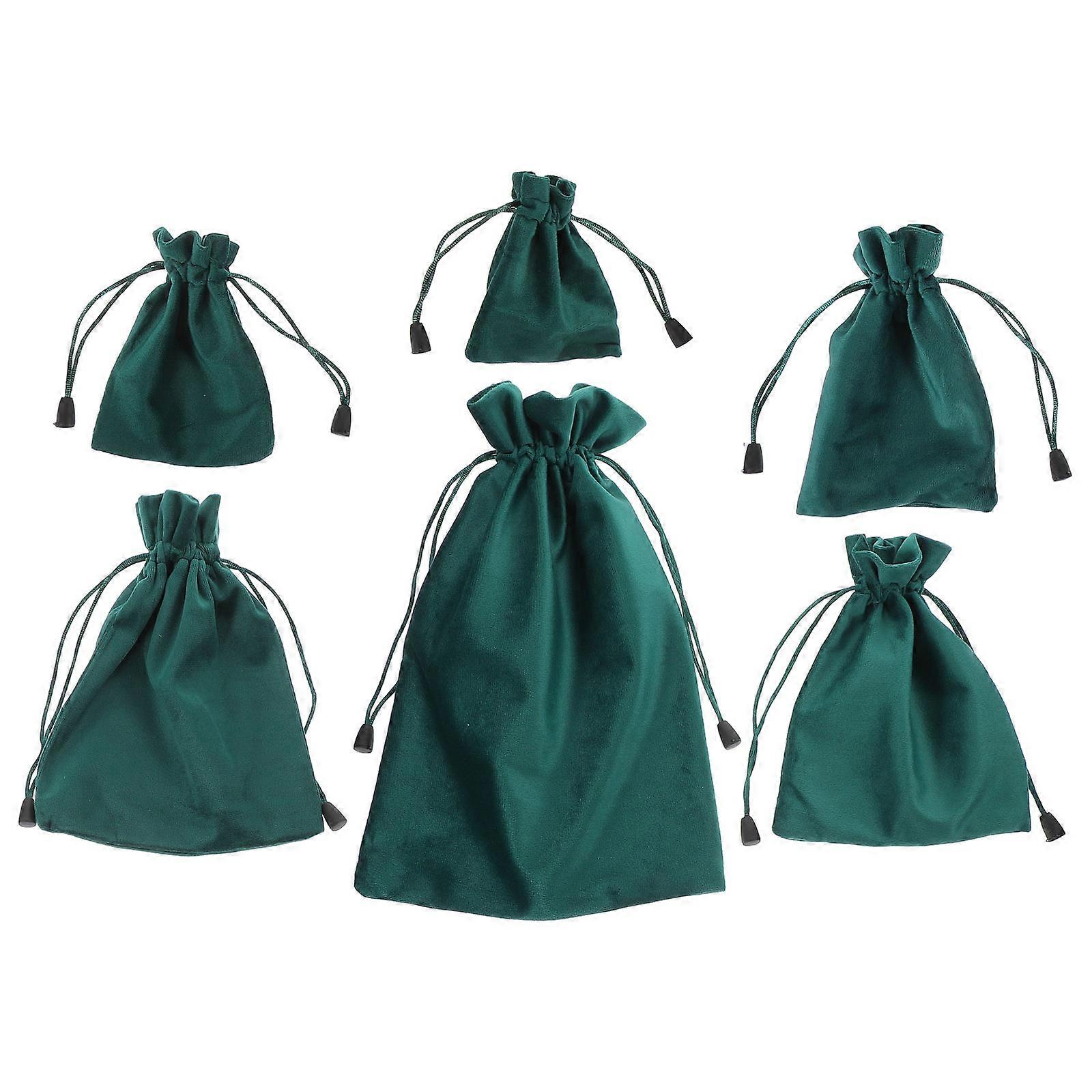 Storage Pouch Secure Closure Drawstring Design for Candies present Giving Lint 6Pcs