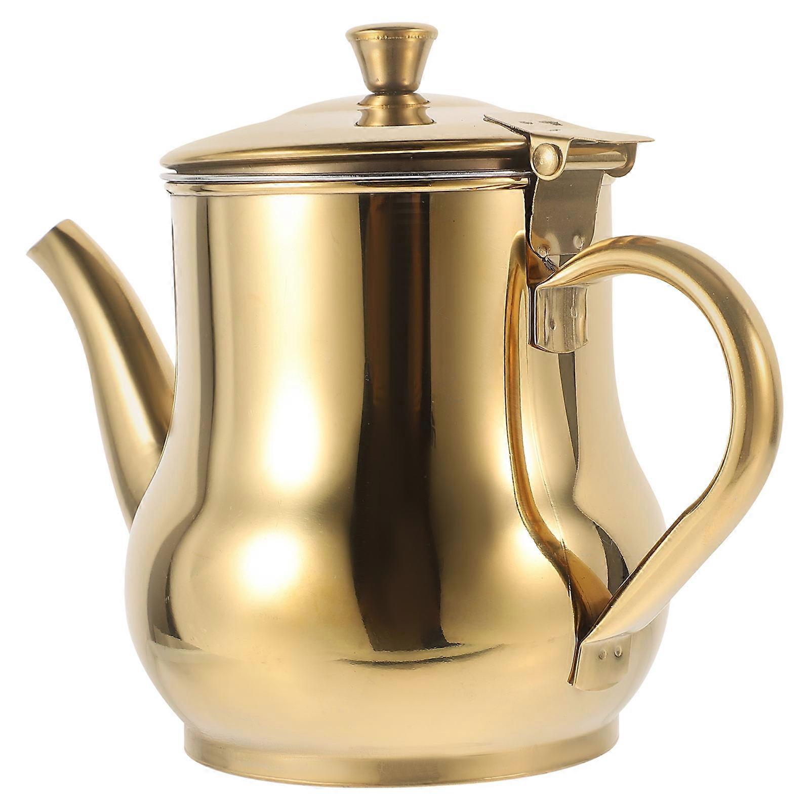 Stainless Steel Oil Dispenser with Removable Mesh Strainer, Grease Container with Pouring Spout and Comfortable Handle for Kitchen Storage