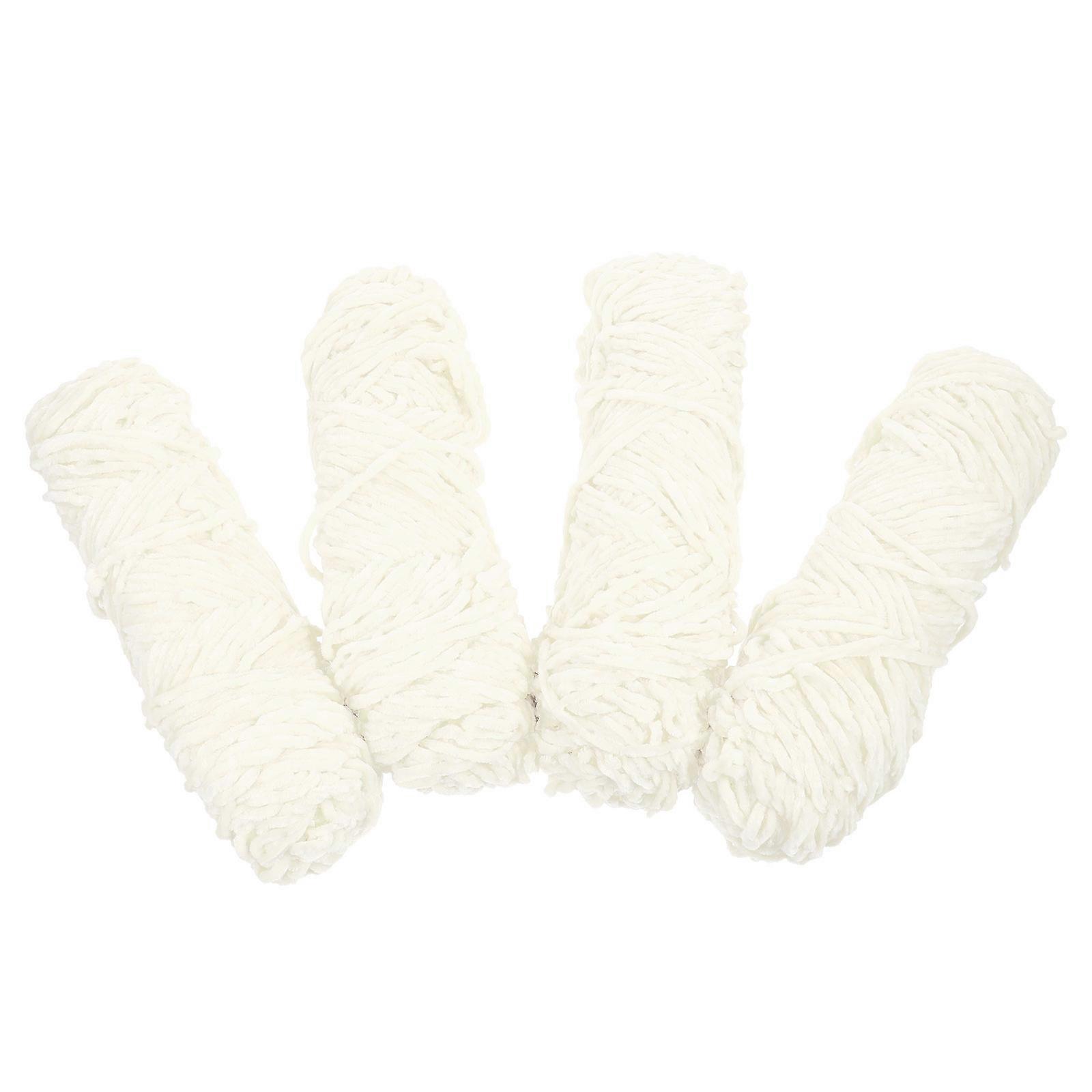 الشنيل غارن تعفن خيوط ضخمة للحياكة اليدوية DIY المواد 9.4×2.4×2.4in 4 قطع