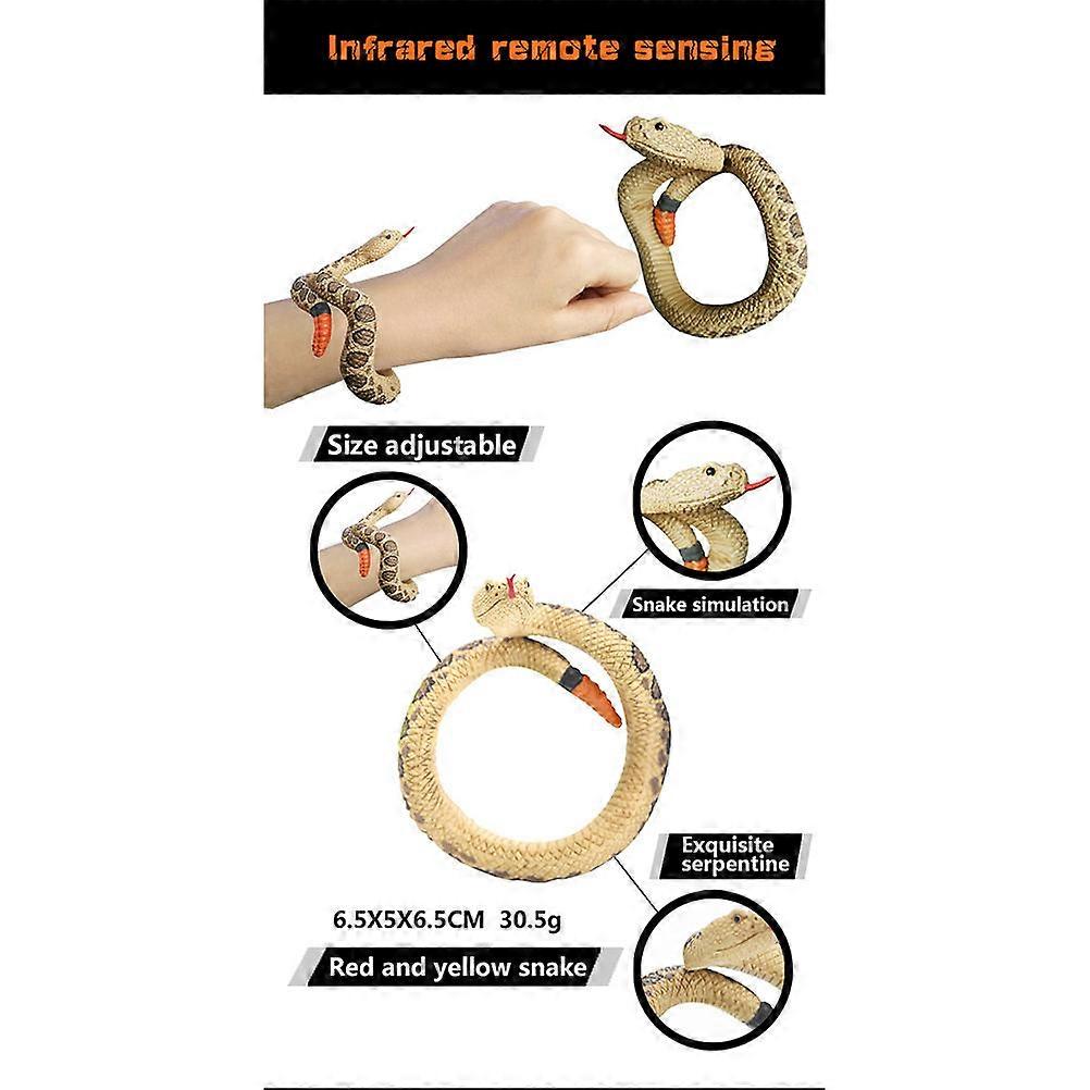 Halloween Horror Snake Wristband Simulation Snake Bracelet Scary Prank Toy Multi 6.5 x 5 x 7 Cm 1Pack