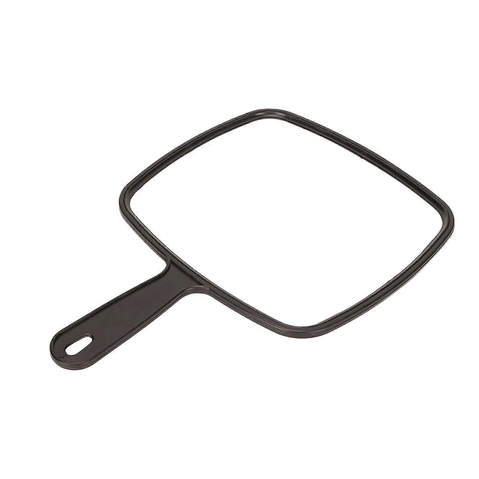 Handle Shaving Mirror Quadrate High Definition Mirror Anti Slip Handle Design Hand Mirror for Hair SalonsYMMR)