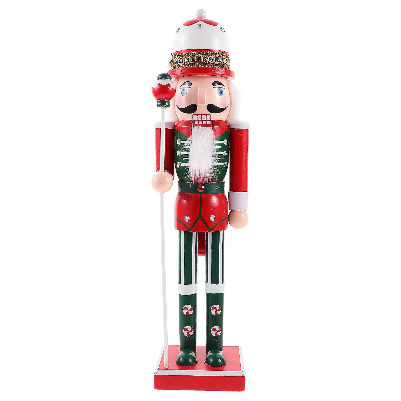 Charming Nutcracker Desktop Ornament Coating Home Decor Christmas Party 1 Piece