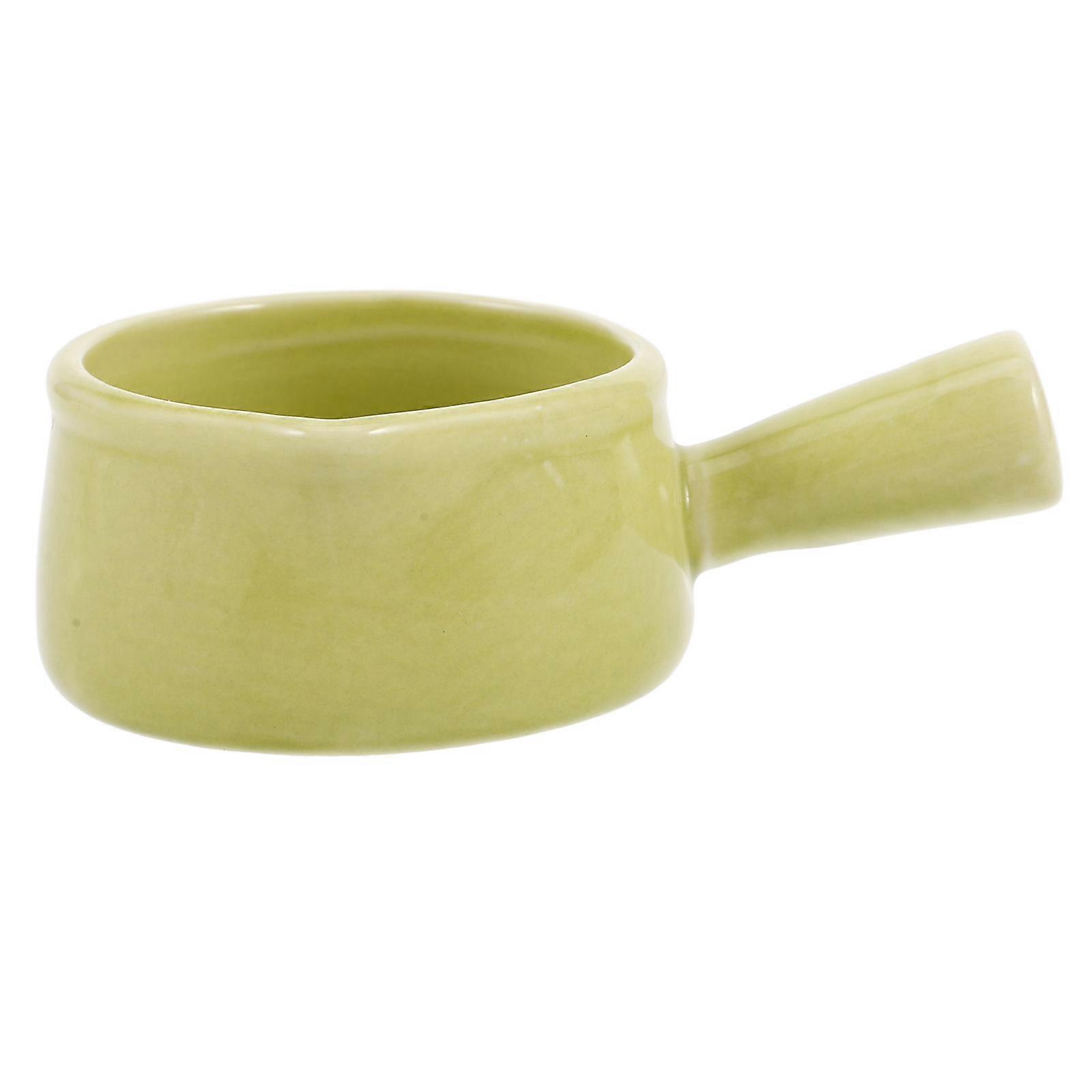 Dipping Bowls Ceramic Milk Pitcher with Handle Compact for Home Use Green 3.9×2.6×1.4in Food Prepping 1Pack