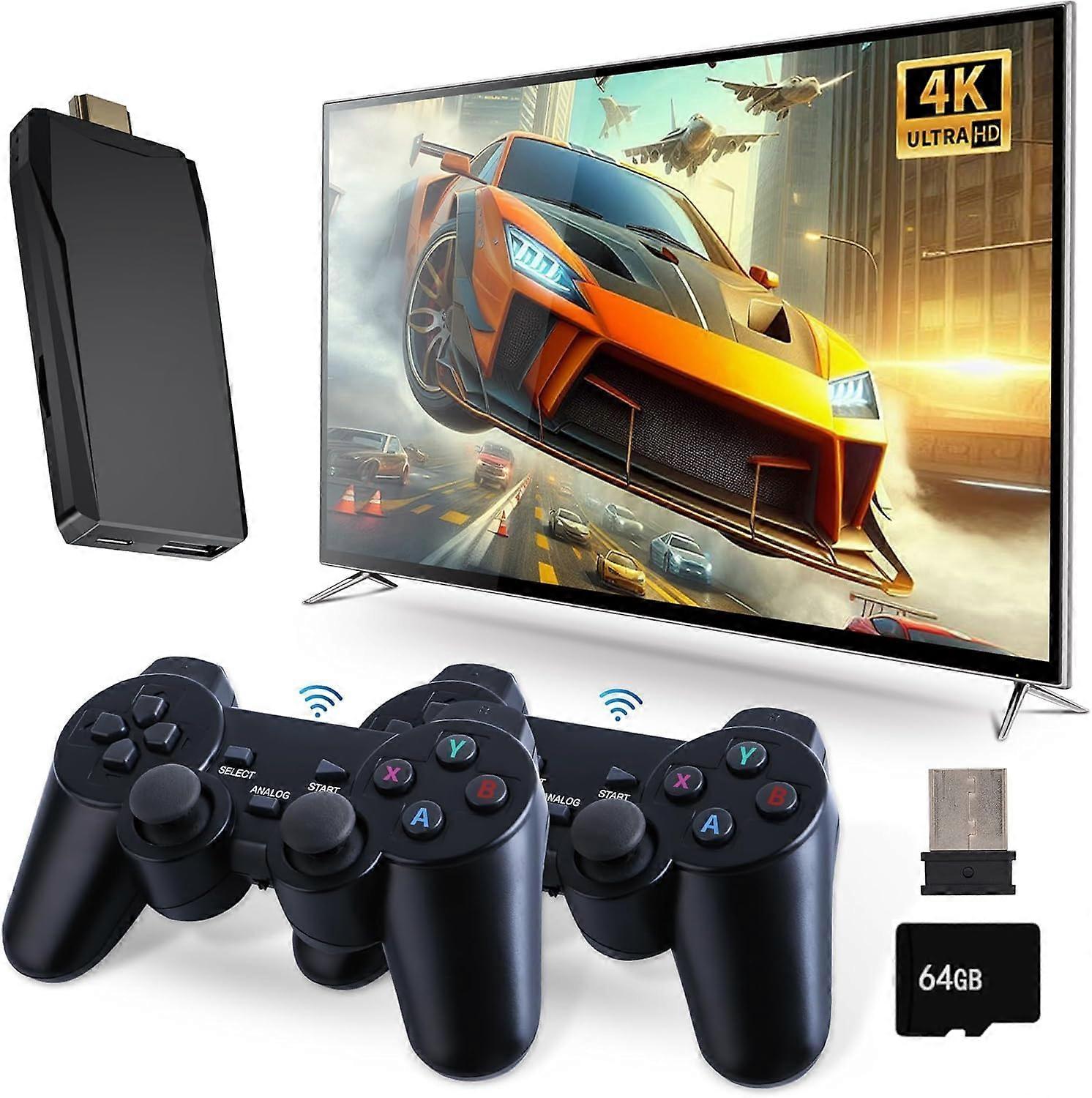 Console de jeu rétro, Console de jeu rétro sans fil, Jeu TV vidéo Plug & Play avec 20000+ jeux intégrés, Sortie HDMI 4K, un
