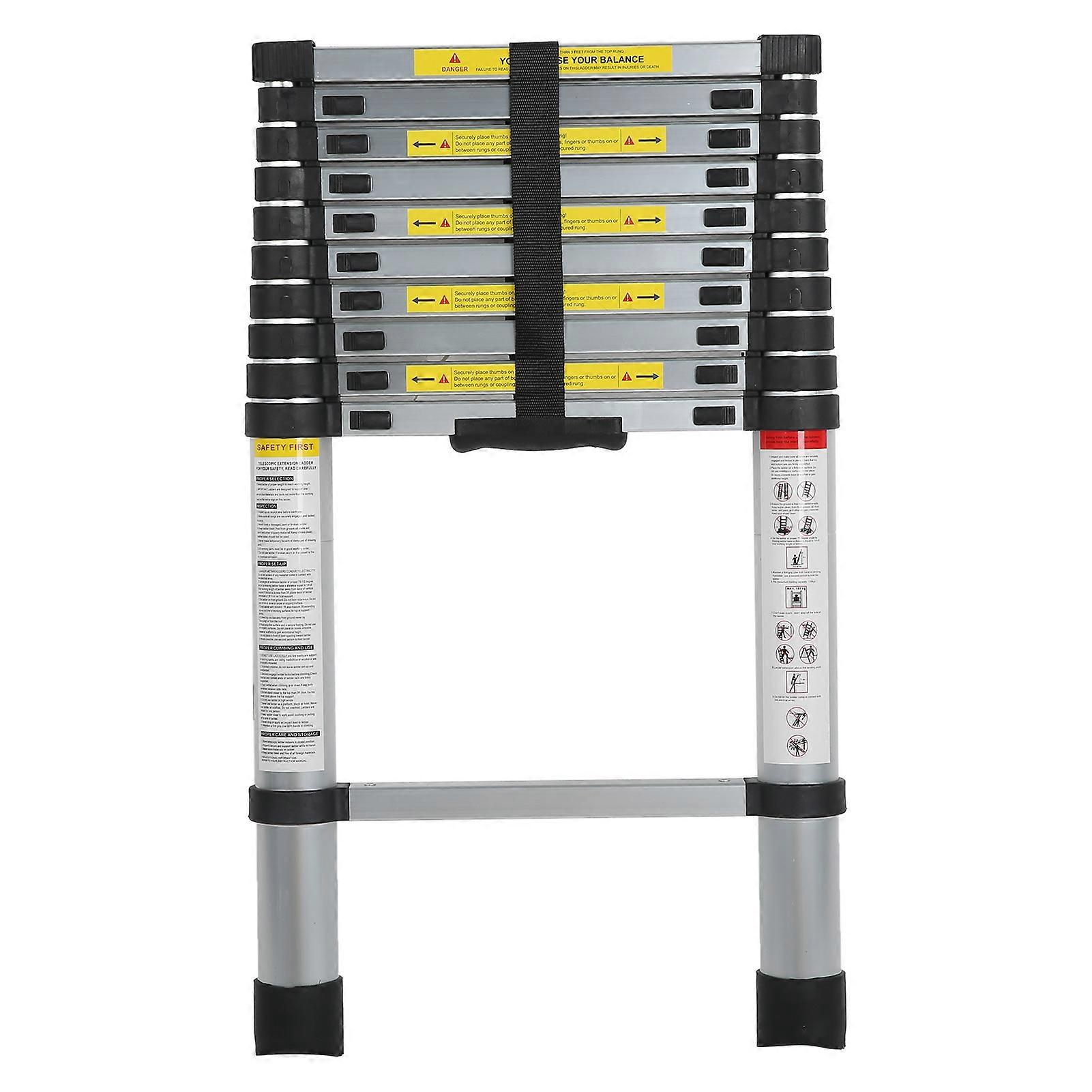 Telescopic Extension Ladder Multi Purpose Folding Aluminum Alloy Heavy Duty 3.2meter