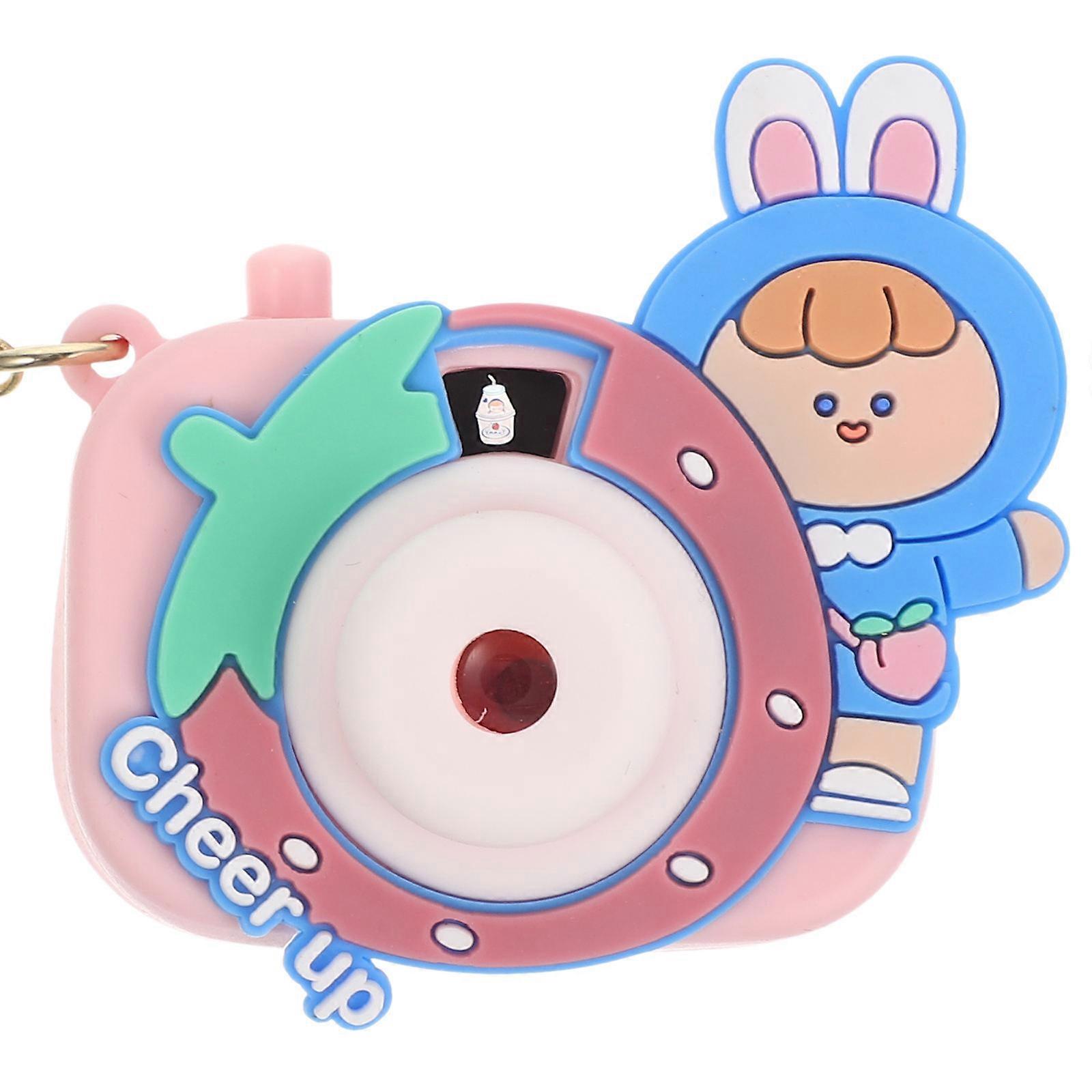 Cute Keychain Rabbit Ears Camera Modeling Pendant Travel Portable Camera Keychain Charm 1Set