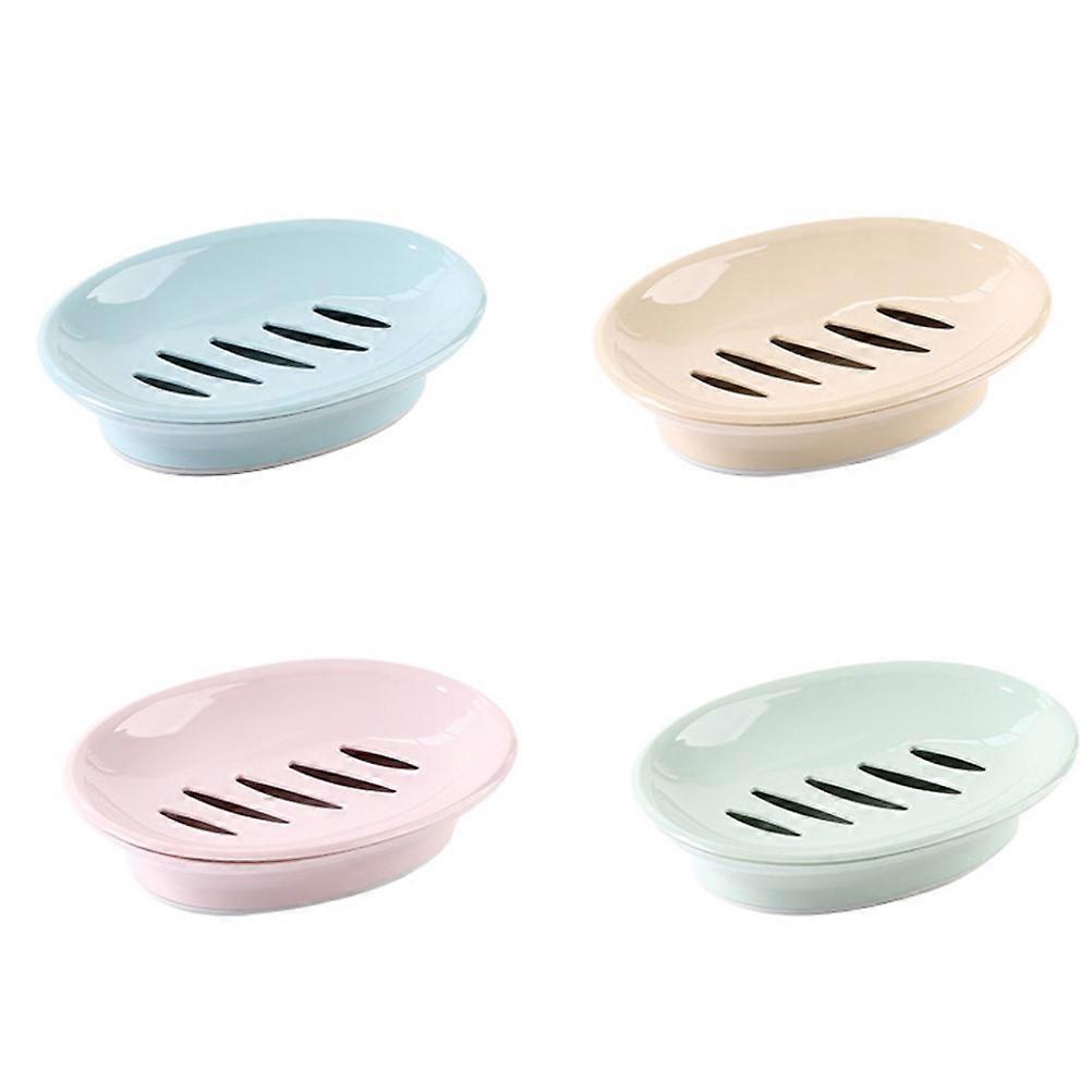 Saboneteira de Material PP Azul com Função de Drenagem Ótima para Uso no Banheiro e .5 x 4.5 Polegadas