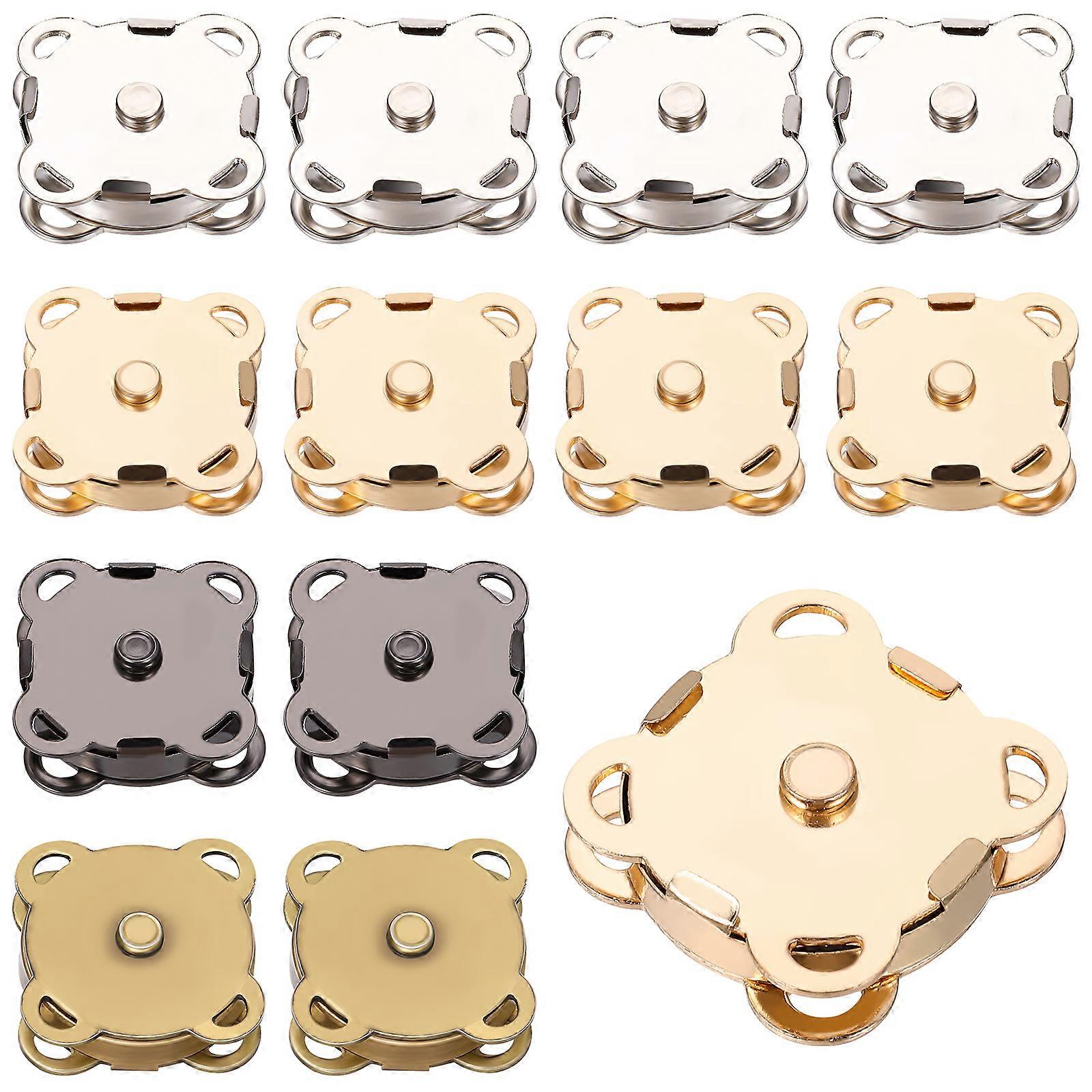 Clasps For Clothing Magnetic Snap Buttons Purse Snap Clasps Diy Sewing Accssories Antique Bronze Versatile Application 50Sets