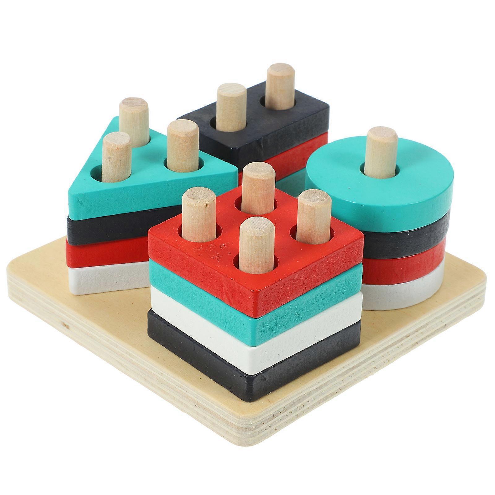 Parrot Training Toy for Bird with Assorted Color Plastic Blocks to Solve Puzzles and Reduce Boredom 1 Set