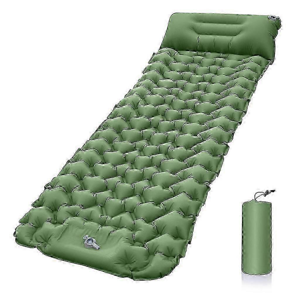 Sleeping Pad for Hiking, Ultra Lightweight & Compact Self Inflating Air Mattress with Built-In Foot Pump, Comfortable Outdoor