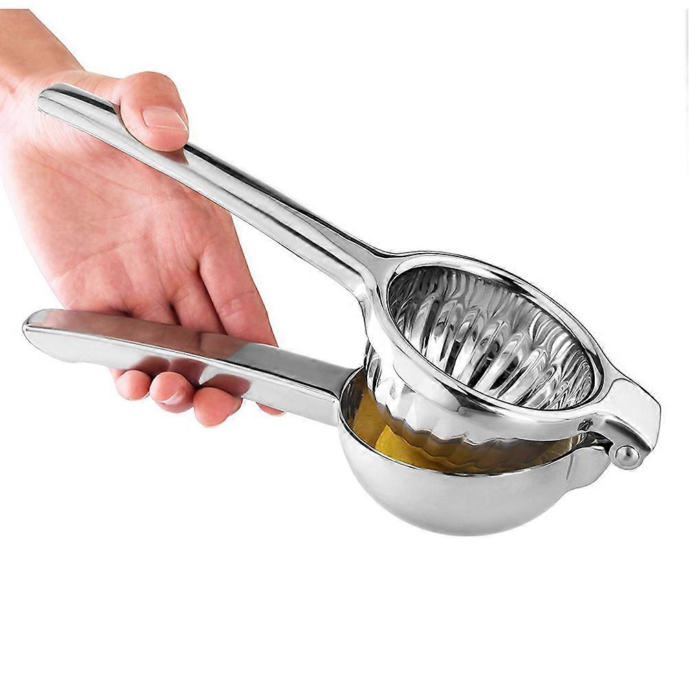 Metal Juicer Hand Press Portable Lemon Juicer Practical Design for Juice Making Silver Color 9.1×3.5×2.2in 1Pack