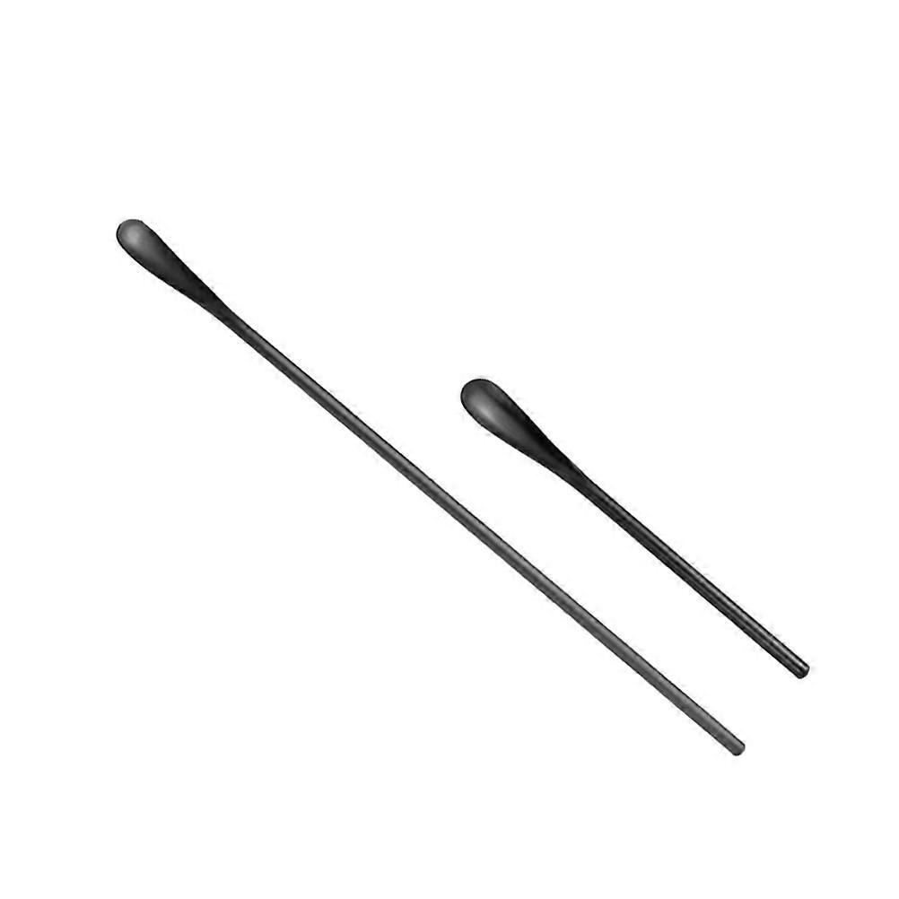 Stainless Steel Mixing Spoons for Home Use with Fashion Design and Premium Quality 2PCS Black