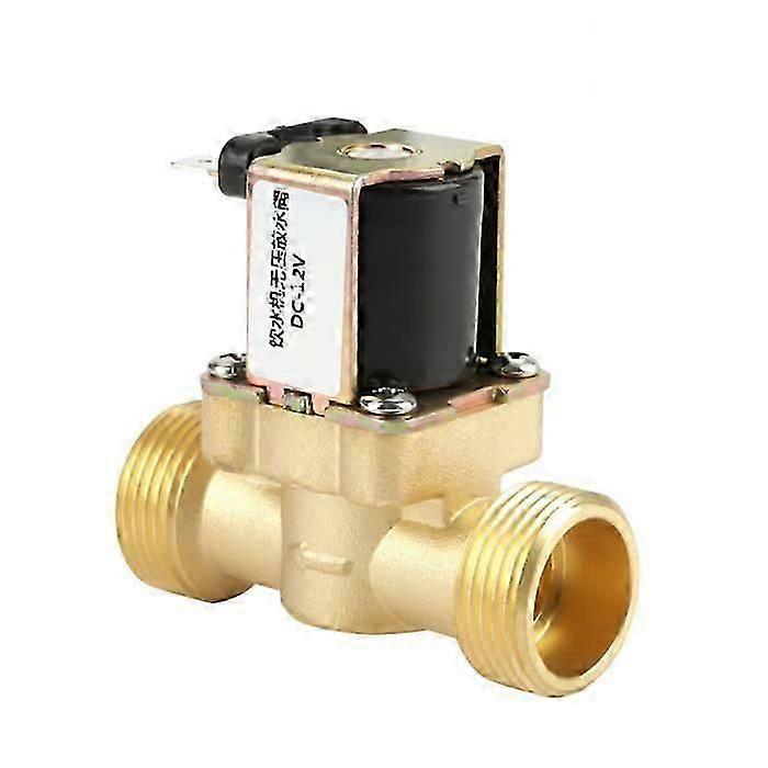 N/C Solenoid Valve 12V G3/4 Brass N/C Normally Closed Electric Solenoid Valve 2 Way Without Regulating Valve