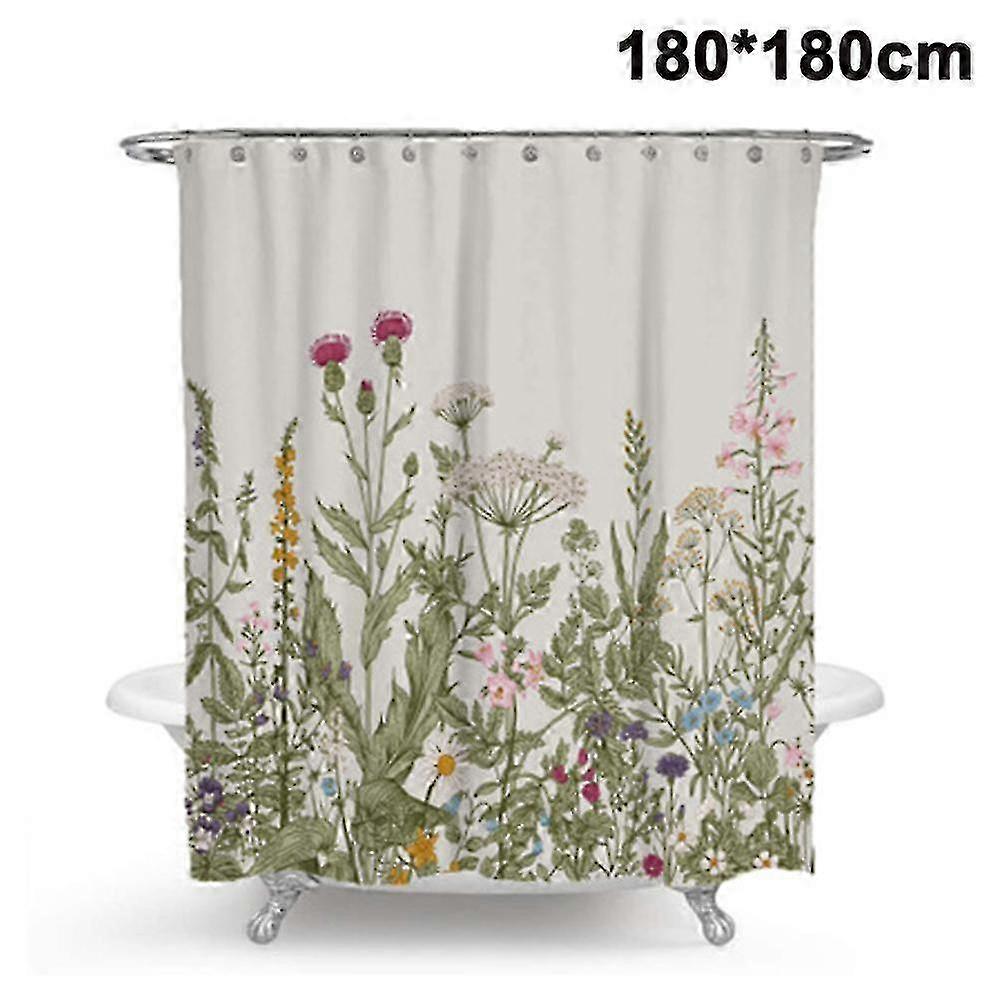 Mold-resistant shower curtain for bath with 12 rings