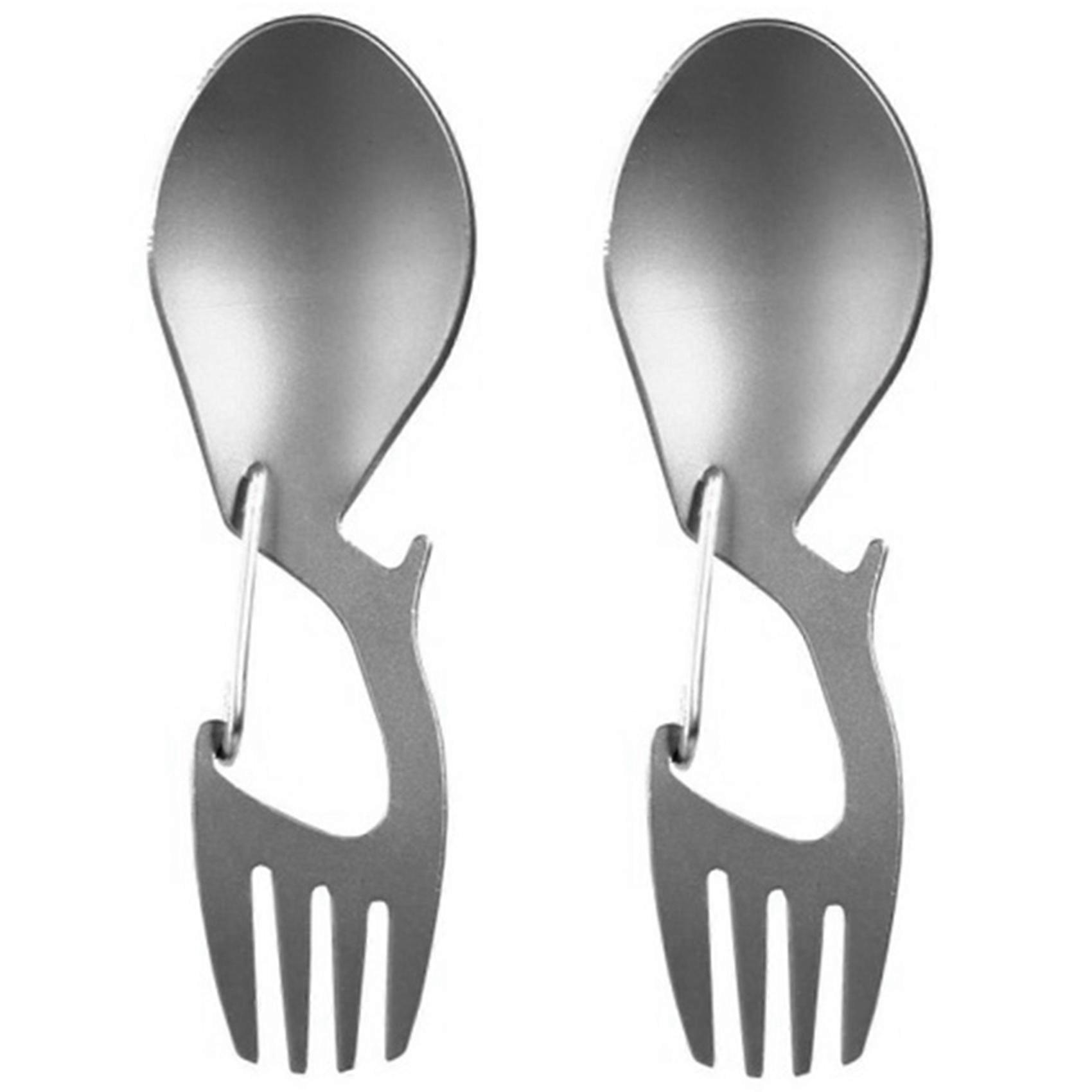 Camping Picnic Titanium Spoon Tableware Titanium Fork Ultralight Pure Titanium Or Stainless Steel S