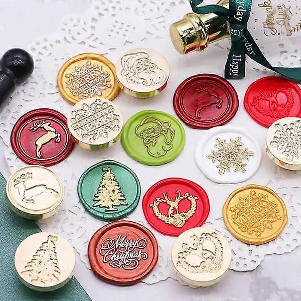vokssegl juletema brannlakk stempel segl hode forsegling brannlakk kobberhode scrapbooking konvolutt bryllupsinvitasjoner