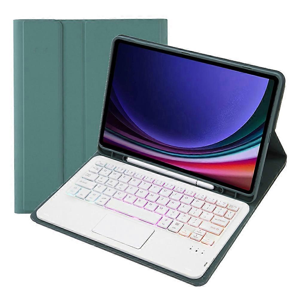 A09B-AS For Samsung Galaxy Tab A9  X210 X215 X216 Leather Cover Touchpad Bluetooth-compatible Keyboa