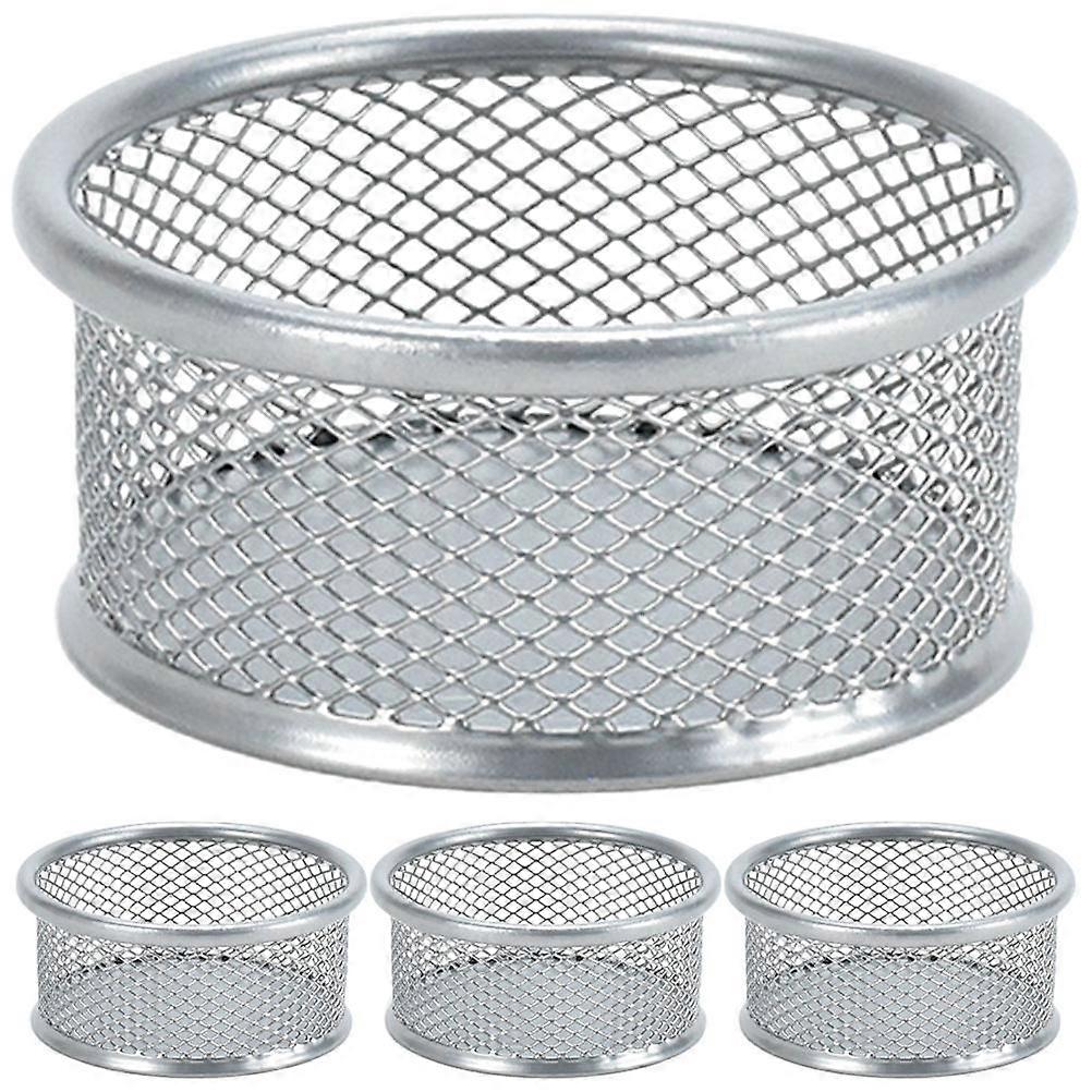 4Pcs Desktop Paper Clip Holders Office Storage Containers