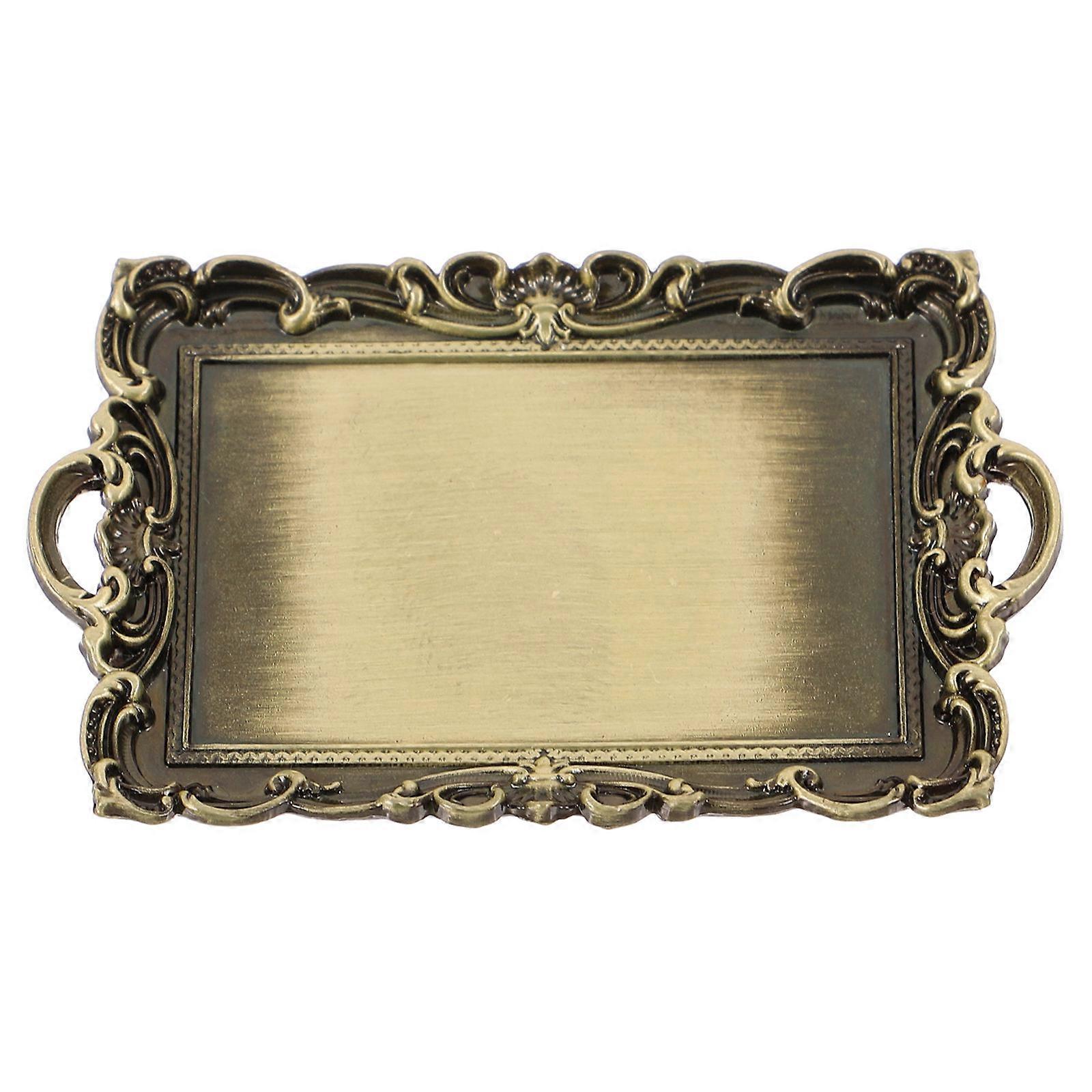 Mini maison accessoire mini assiette décoratif enfants adultes 5.64X3.60X0.23CM Cuisine Scène Layout Decor 1Pcs