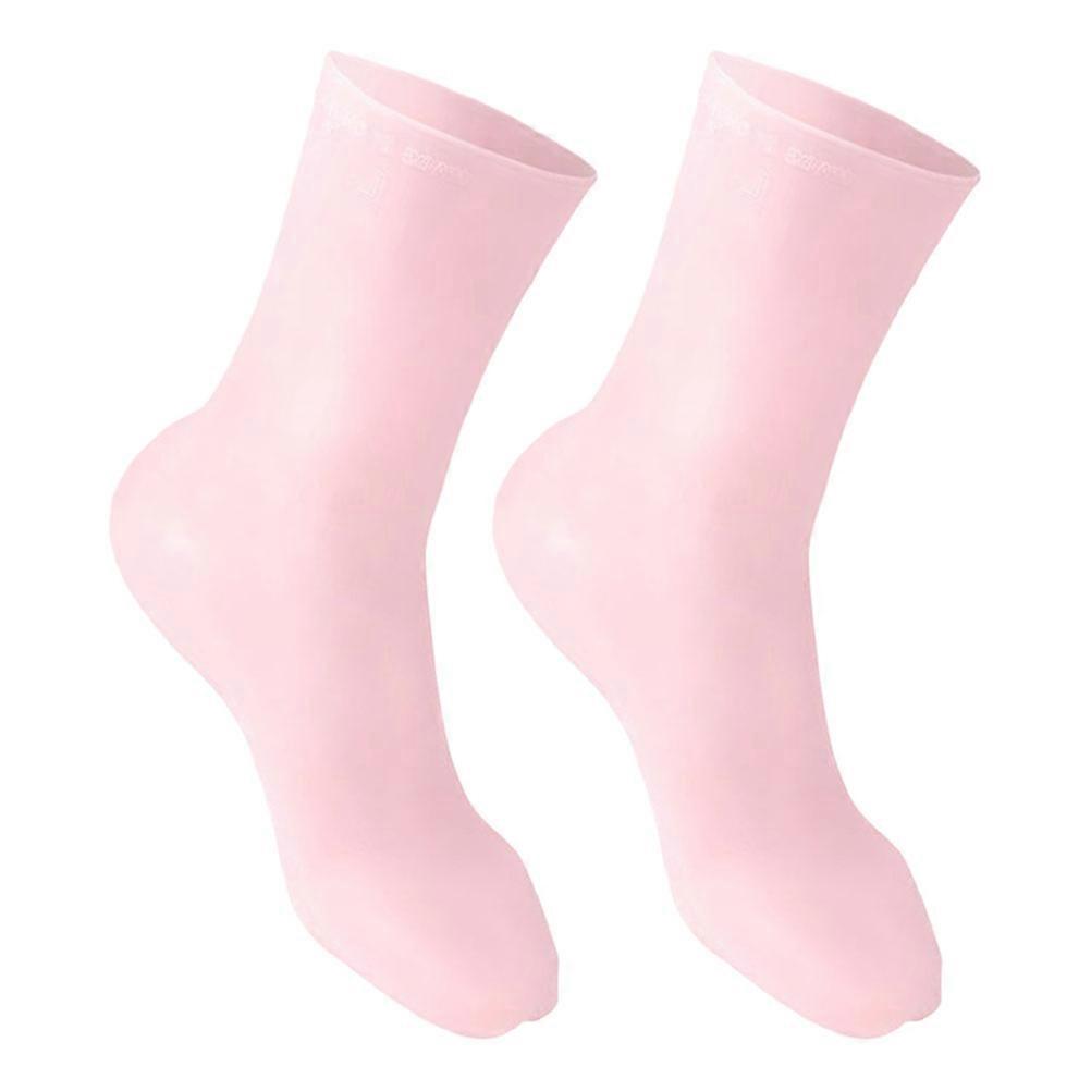 1 Pair Reusable Honeycomb Cushioning Moisturizing Foot Socks for Women Pink Soft and Comfortable