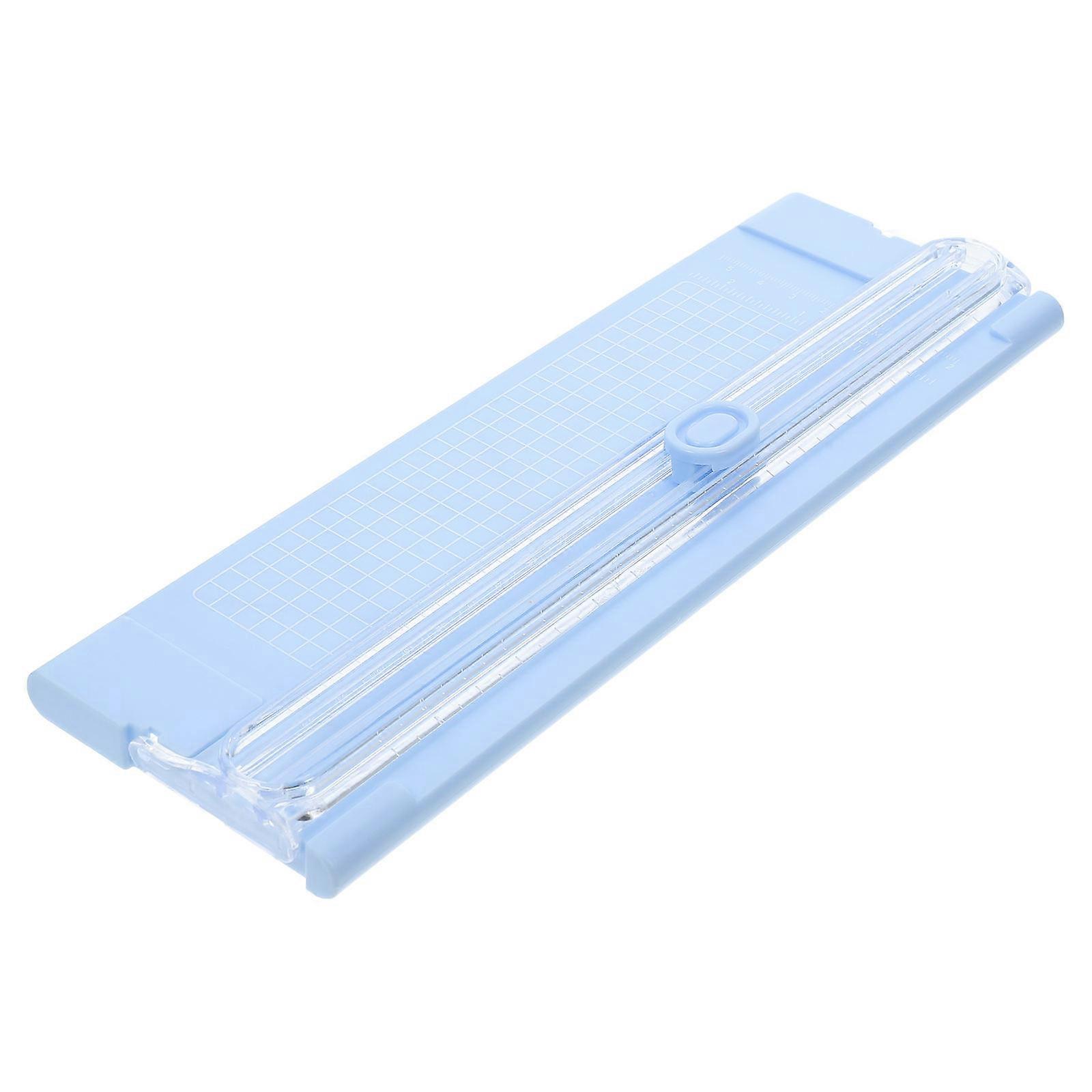 Portable A4 Paper Trimmer Tool For Crafting And Scrapbooking Small Manual Photo Equipment For Office Use Compact Blue 1Pcs