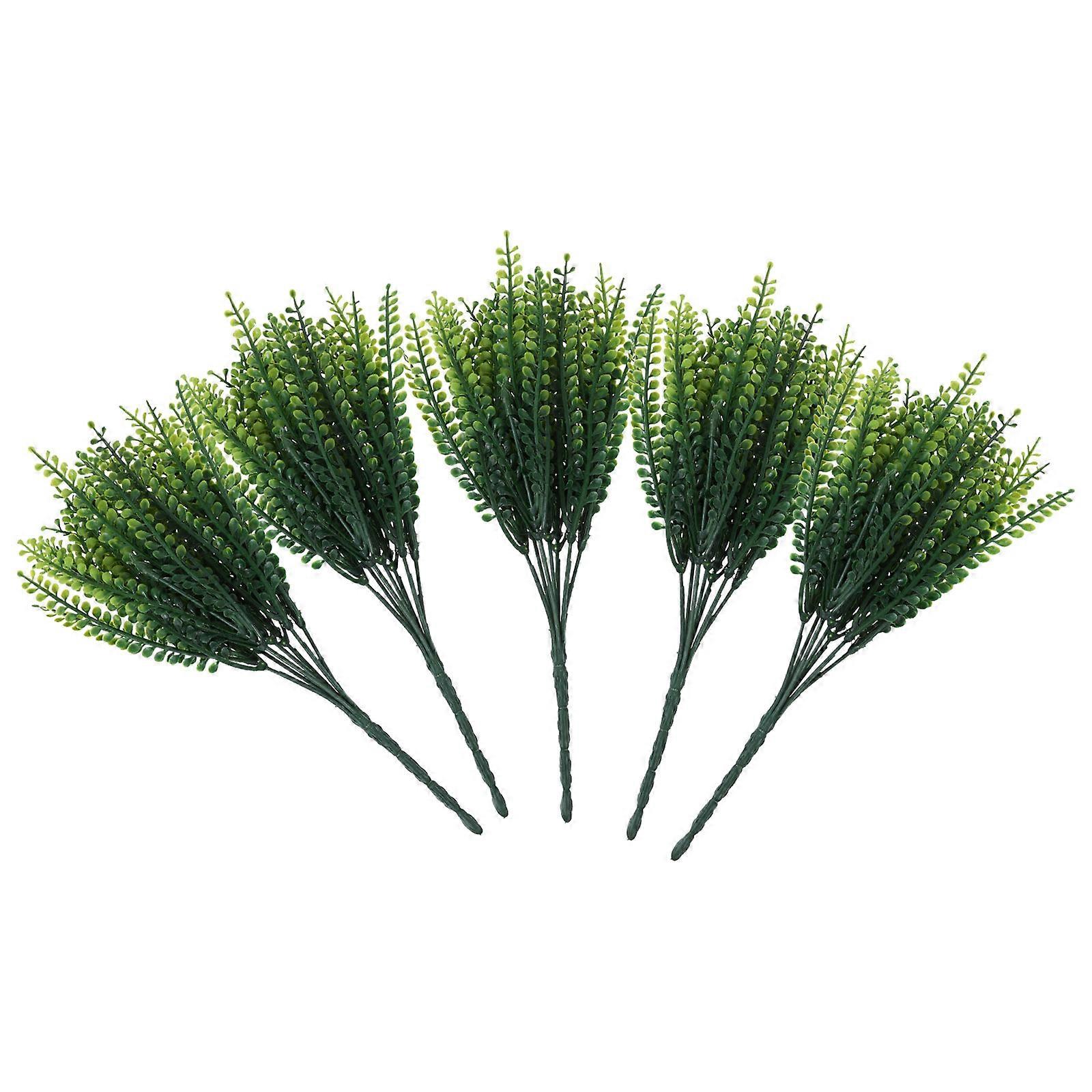 Artificial Plant Stems for Decoration Look Real and Bring Nature to Your Space Green Plastic 5pcs