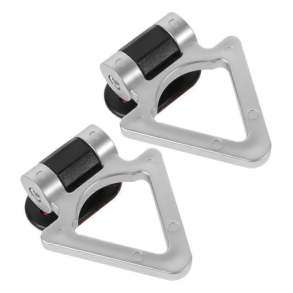 Car Towing Hook Decorative Racing Accessory Silver Plastic Universal Trailer Hook for Automobile 2Pcs