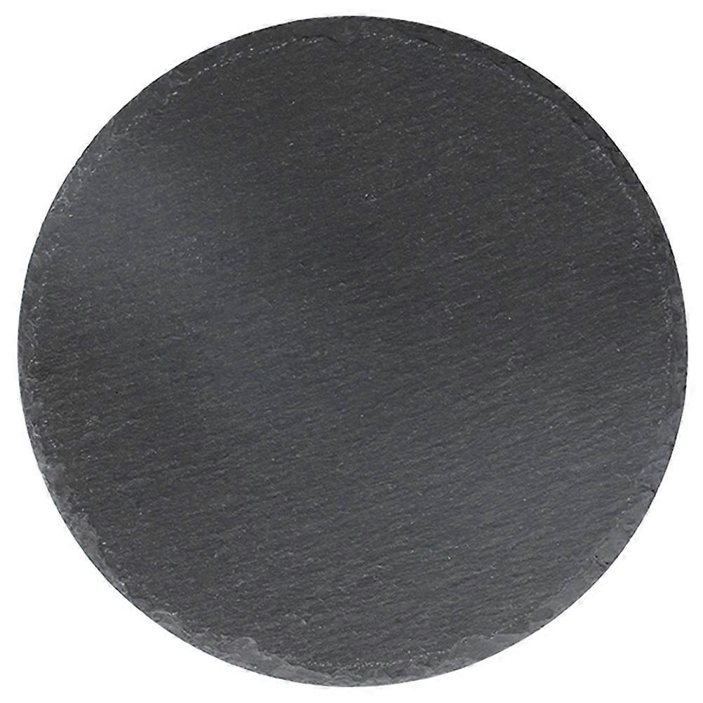 Black Food Serving Plate for Home Use with Natural Material 10.5 Inches