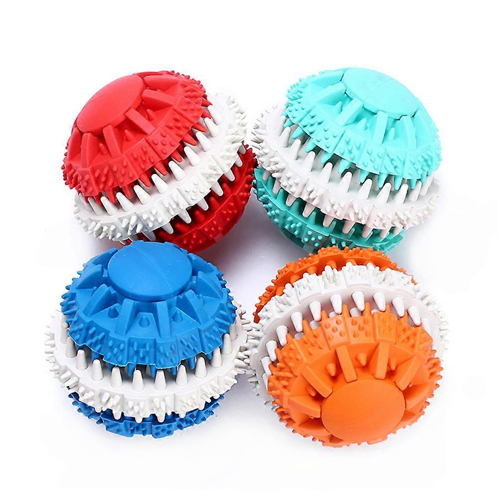 Red Rubber Bouncy Ball Set for Pet Playing Strong Bite Resistance and Tooth Cleaning Large Size L