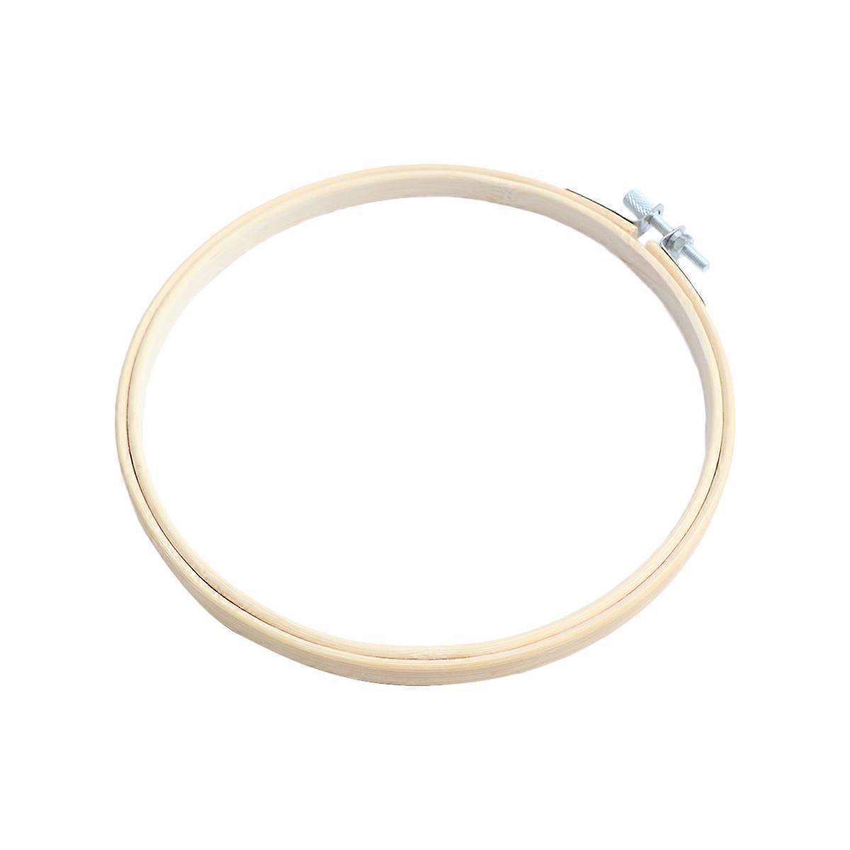 Embroidery Circle Frame 18cm Craft Support For Cross Stitch Lovers Beige Display Frame 1PC