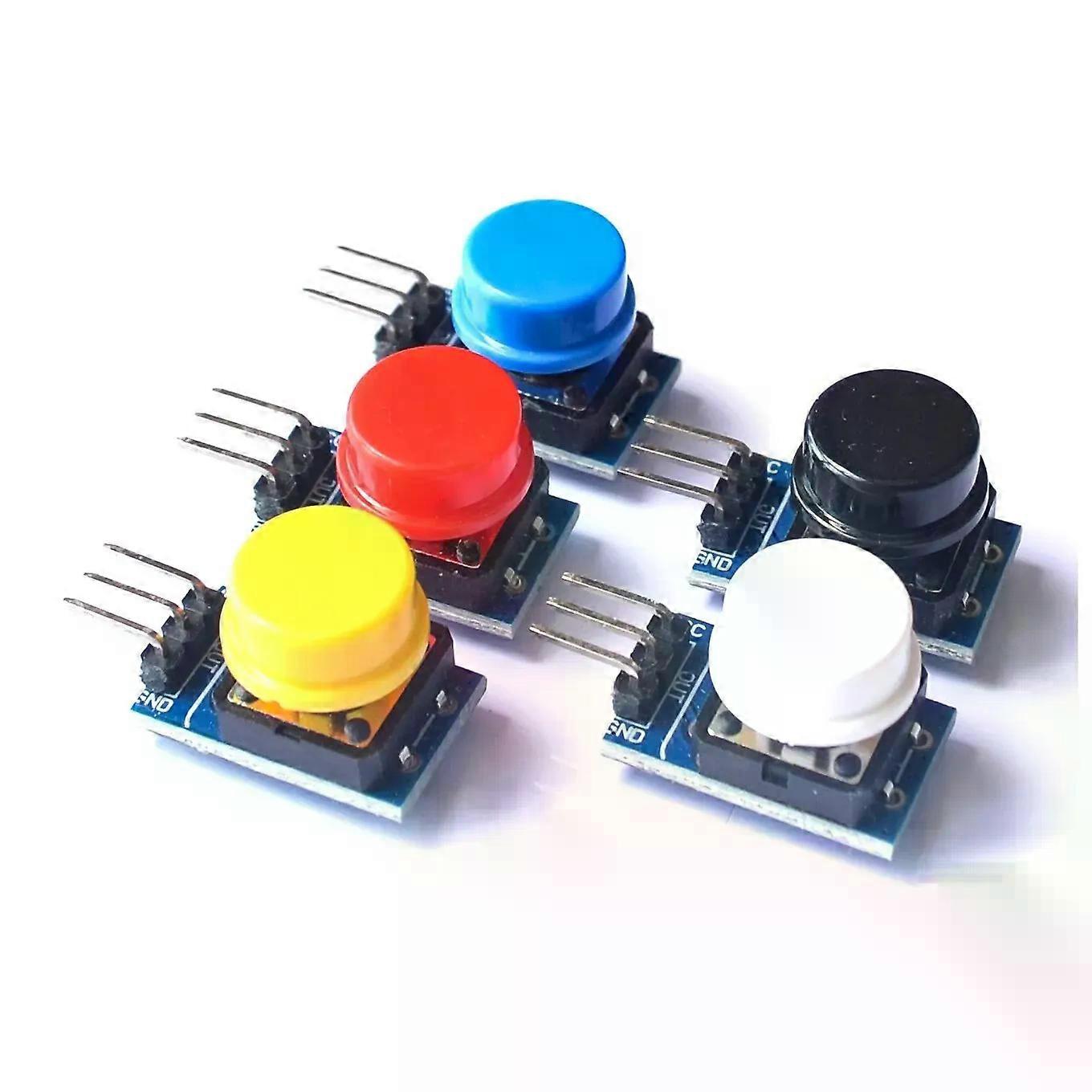 5pcs 12X12MM Big key module Big button module Light touch switch module with hat High level output for arduino or raspberry pi 3