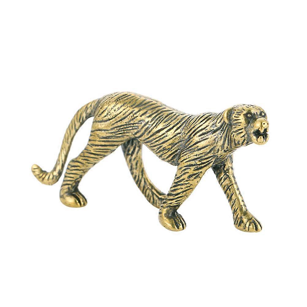 Realistic Leopard Sculpture Antique Style Decor For Office Space 1Set