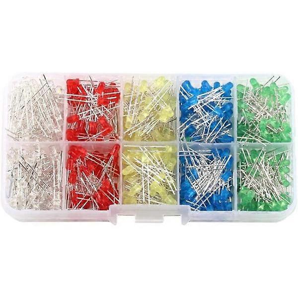 3mm Colored Diodes 500 Pcs 3MM 5MM LED Light Set