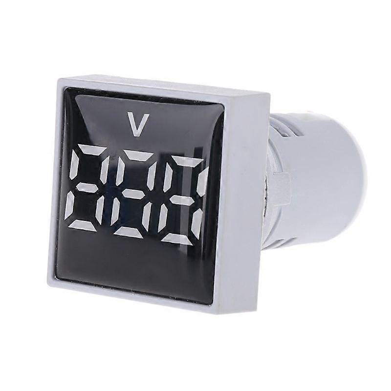 Digital Square Voltmeter AC 20-500V Volt Panel Meter Voltage LED Indicator Light 22mm