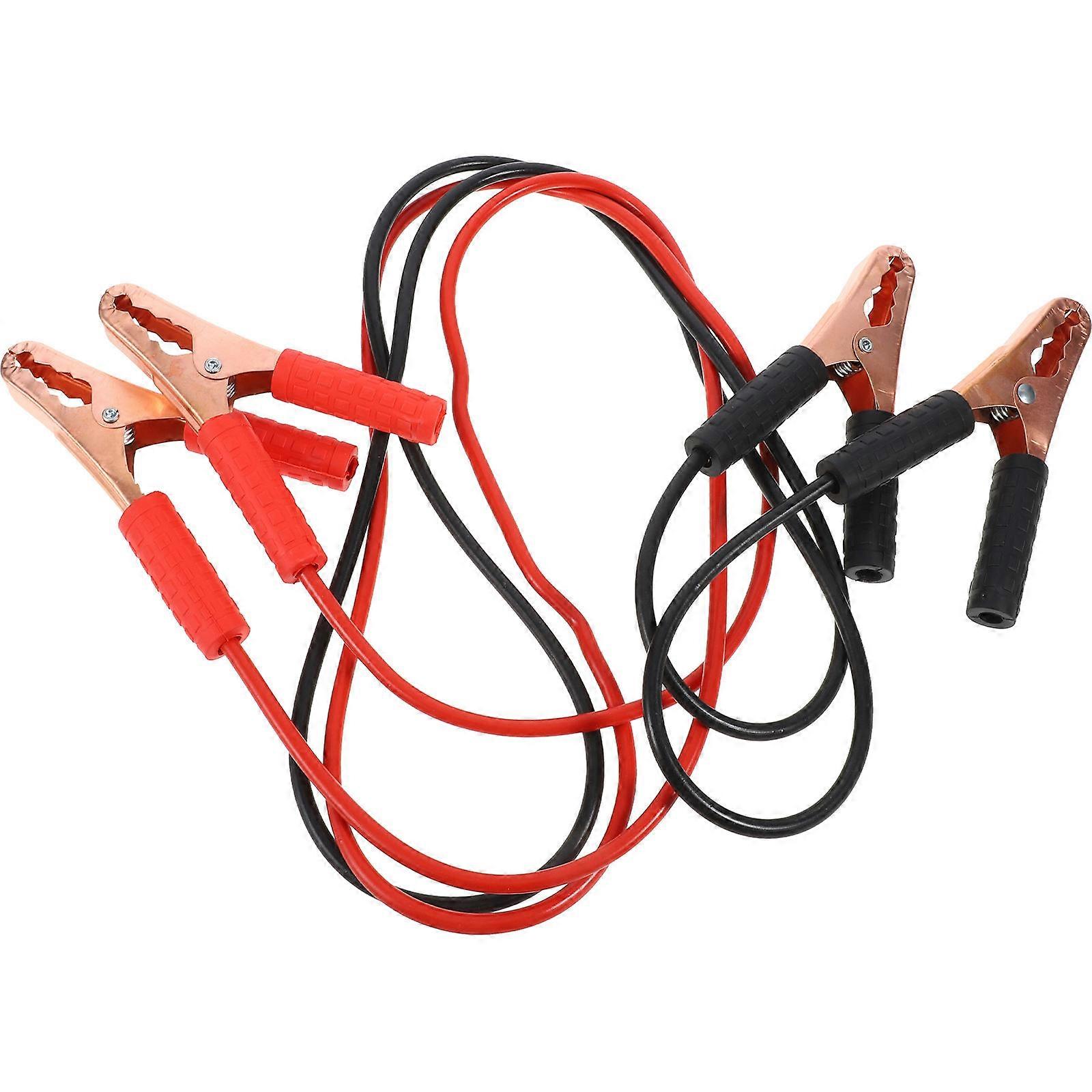 Emergency Jumper Cable for Car with Reliable Performance Black Plastic and Copper 1 Pair
