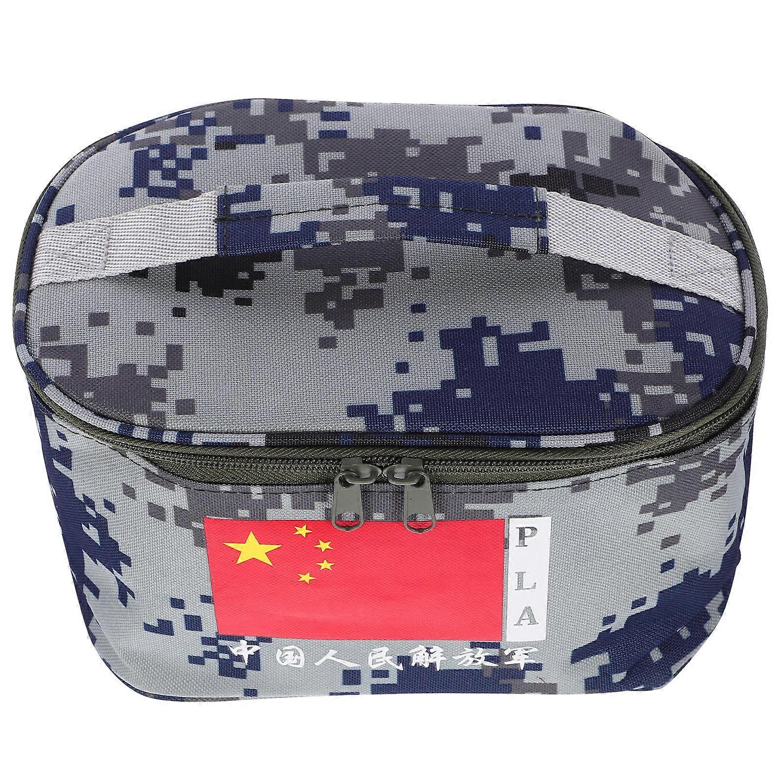 Travel Bath Bag for Outdoor Activities Waterproof 21X14X12.5CM Simple Design Camouflage 1Pack
