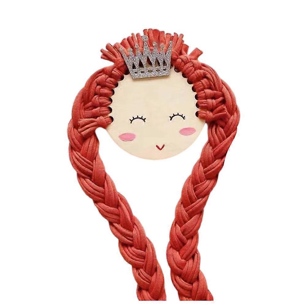 Khaki Hair Clips Hanger Storage Belt Cloth Display Holder for Home and Party Organization 38.5" "