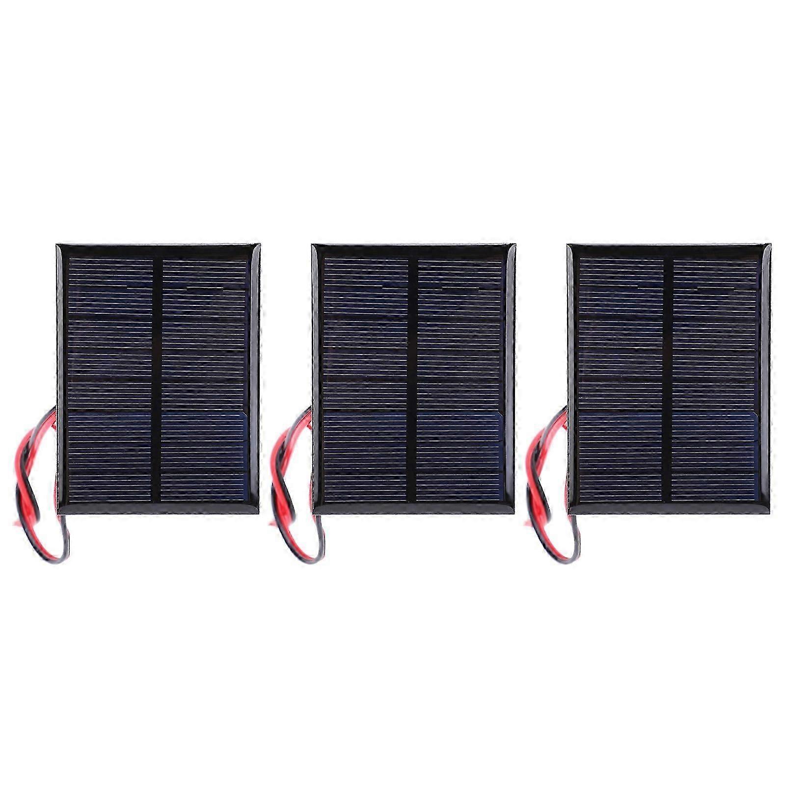 For 3pcs DC4V 150mA Solar Panel Cell Power Module Polycrystalline Silicon Solar Panel with 30cm Cable